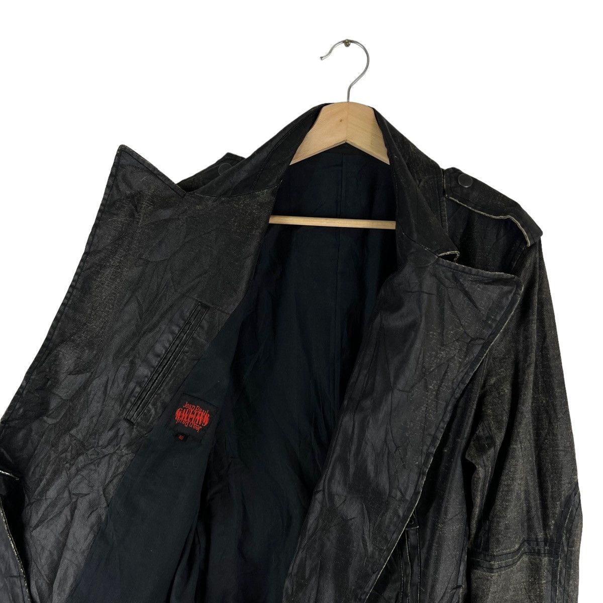 Jean Paul Gaultier 💥RARE LONG JACKET JEAN PAUL GAULTIER WAX DESIGN BONDAGE WEAR Size L / US 10 / IT 46 - 10 Thumbnail