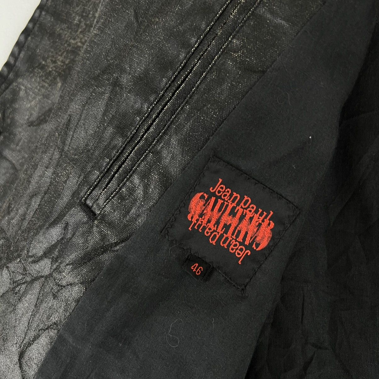 Jean Paul Gaultier 💥RARE LONG JACKET JEAN PAUL GAULTIER WAX DESIGN BONDAGE WEAR Size L / US 10 / IT 46 - 13 Thumbnail