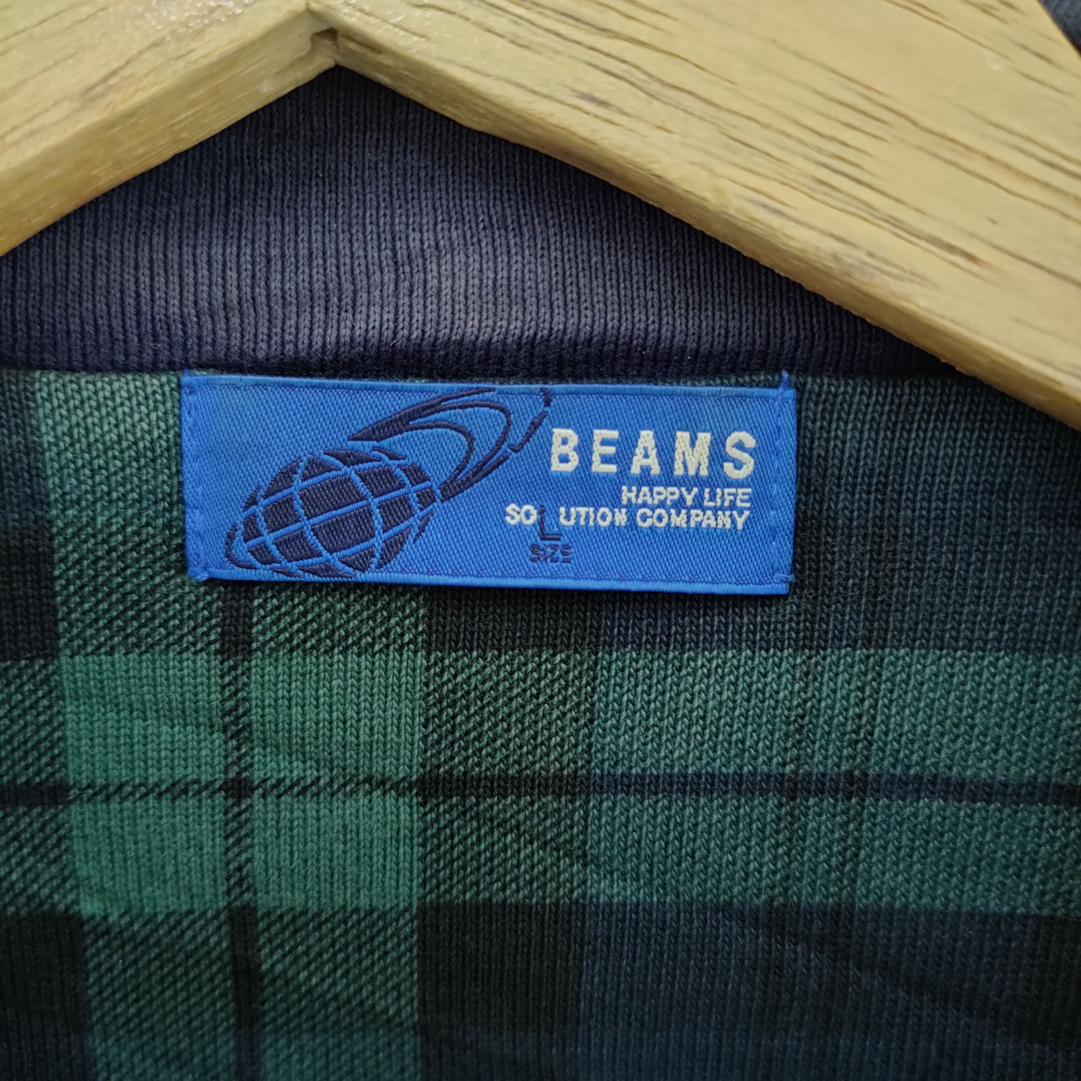Beams Plus BEAM CHEKERED STREETWEAR ZIPPER UP JACKET Size US S / EU 44-46 / 1 - 12 Thumbnail