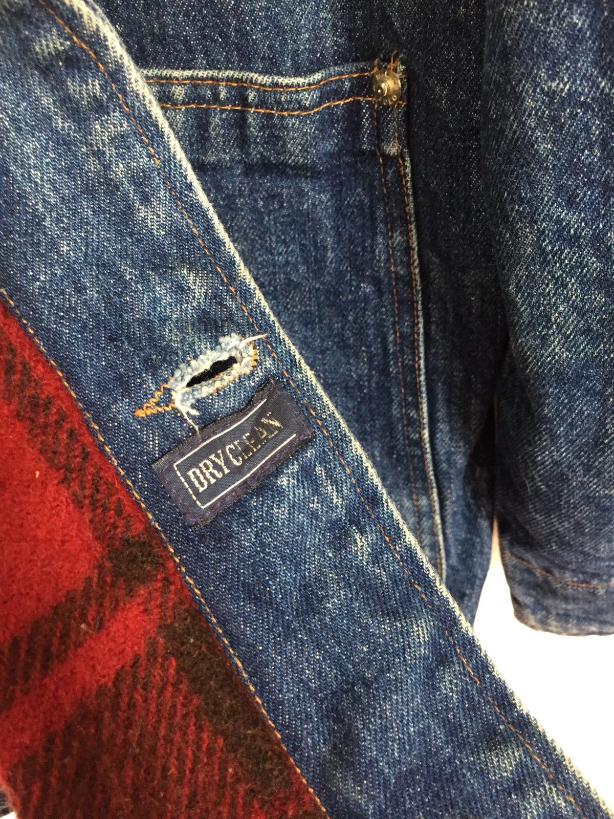 VINTAGE 80s POLO PRL BLANKET DENIM JACKET