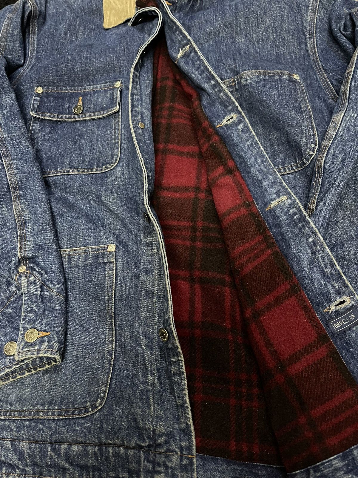 VINTAGE 80s POLO PRL BLANKET DENIM JACKET