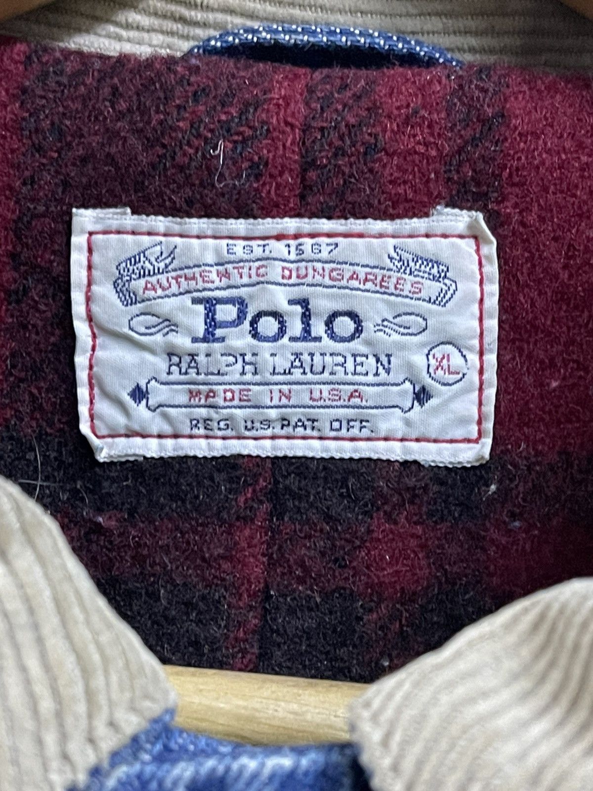VINTAGE 80s POLO PRL BLANKET DENIM JACKET