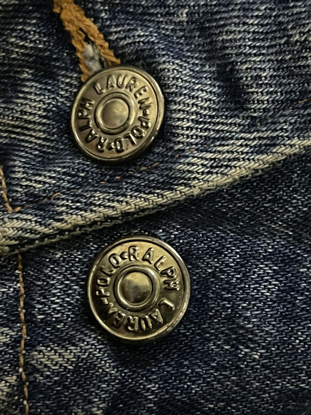 VINTAGE 80s POLO PRL BLANKET DENIM JACKET