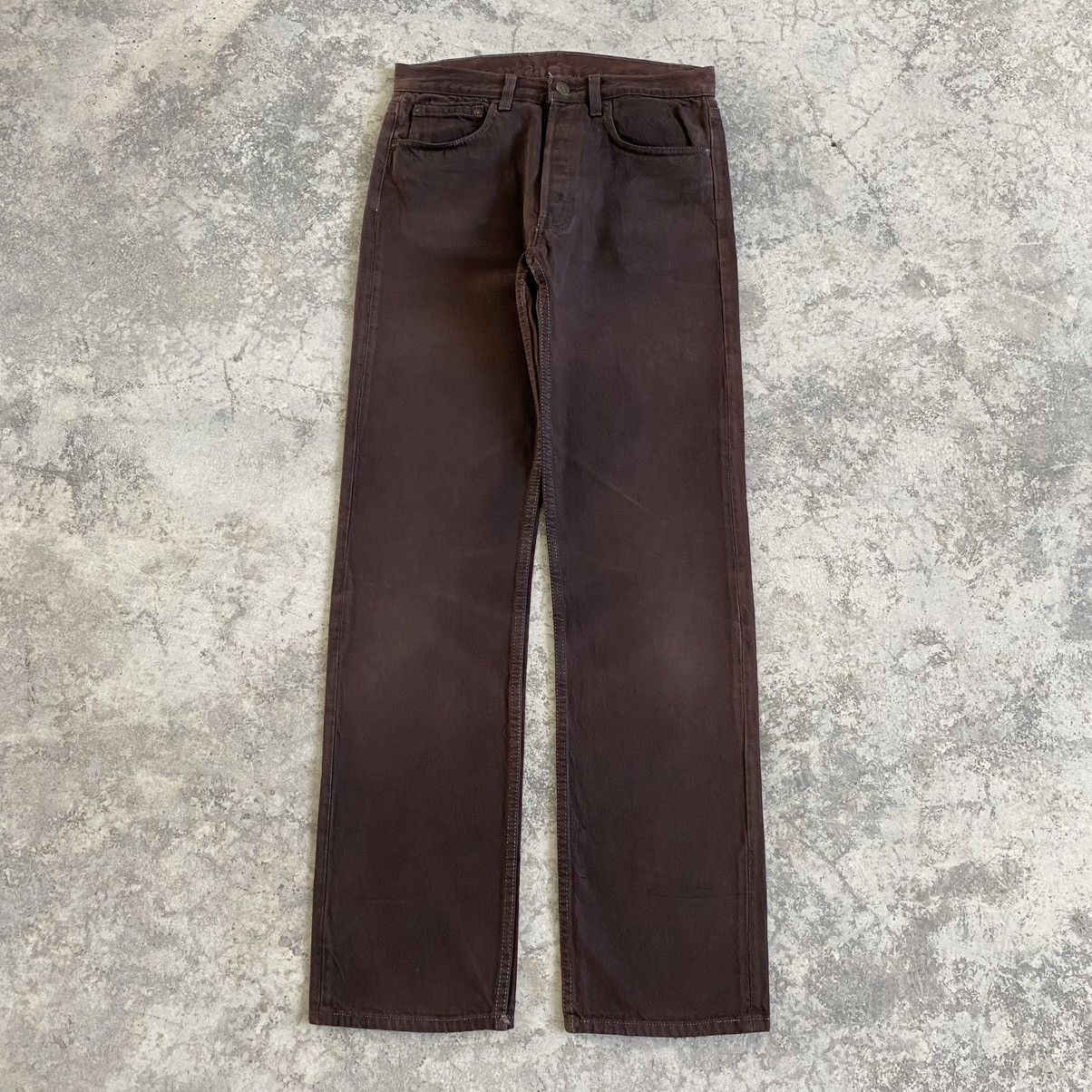 Levi's Vintage Late 80’s Levis 501 Over Dyed Brown Denim Jeans Size US 30 / EU 46 - 1 Thumbnail
