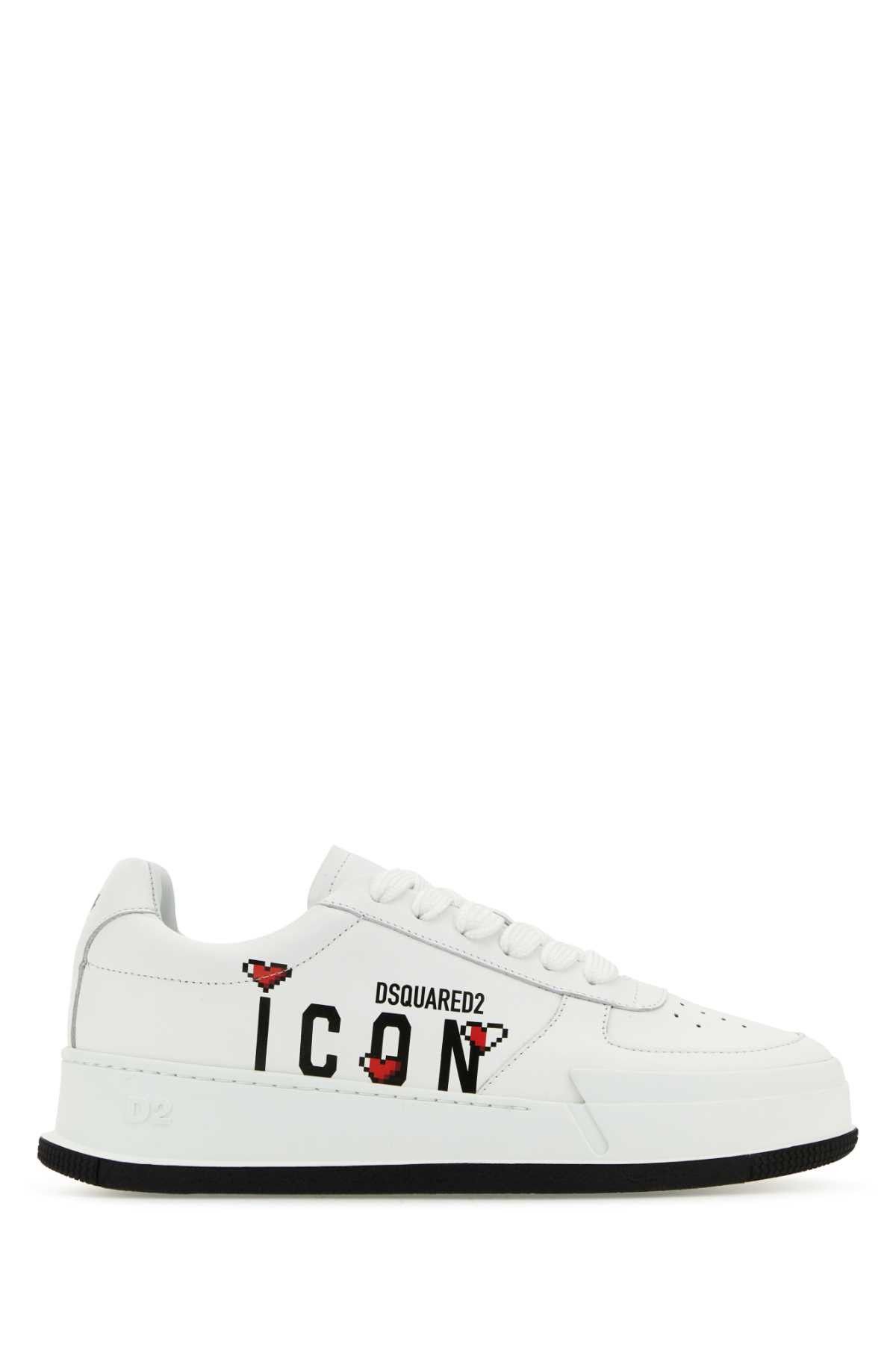スニーカー Dsquared White Leather Rider Sneakers Rider Sneakers
