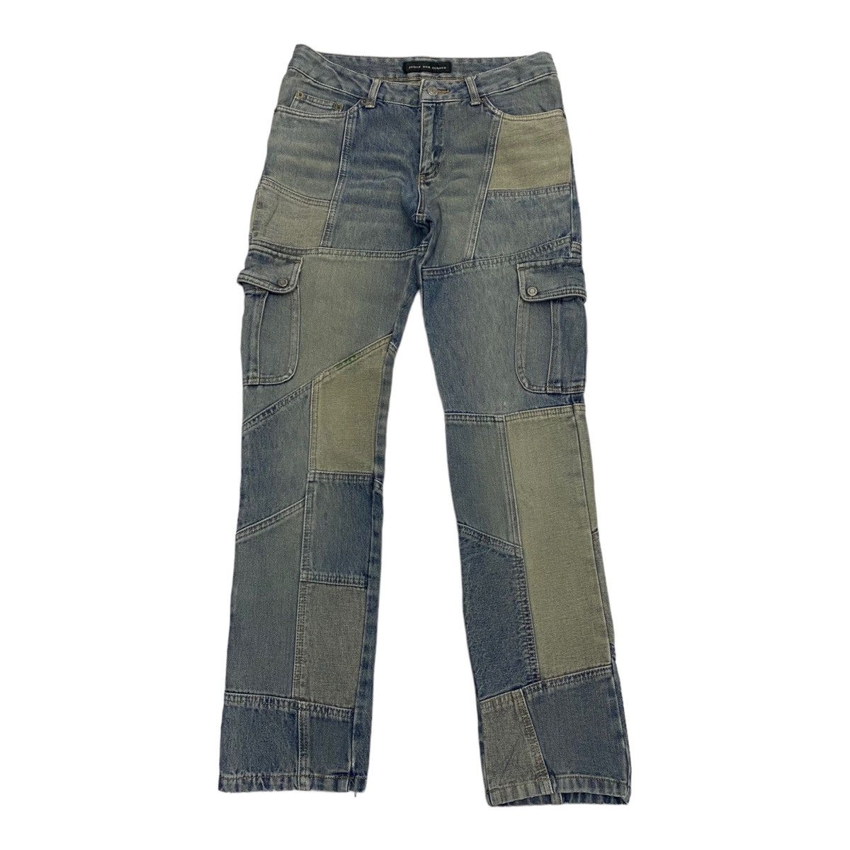 image of Avant Garde x Issey Miyake Kapital Patchwork Style Jouer Aux Eshecs Cargo Denim Pants, Women's (Siz