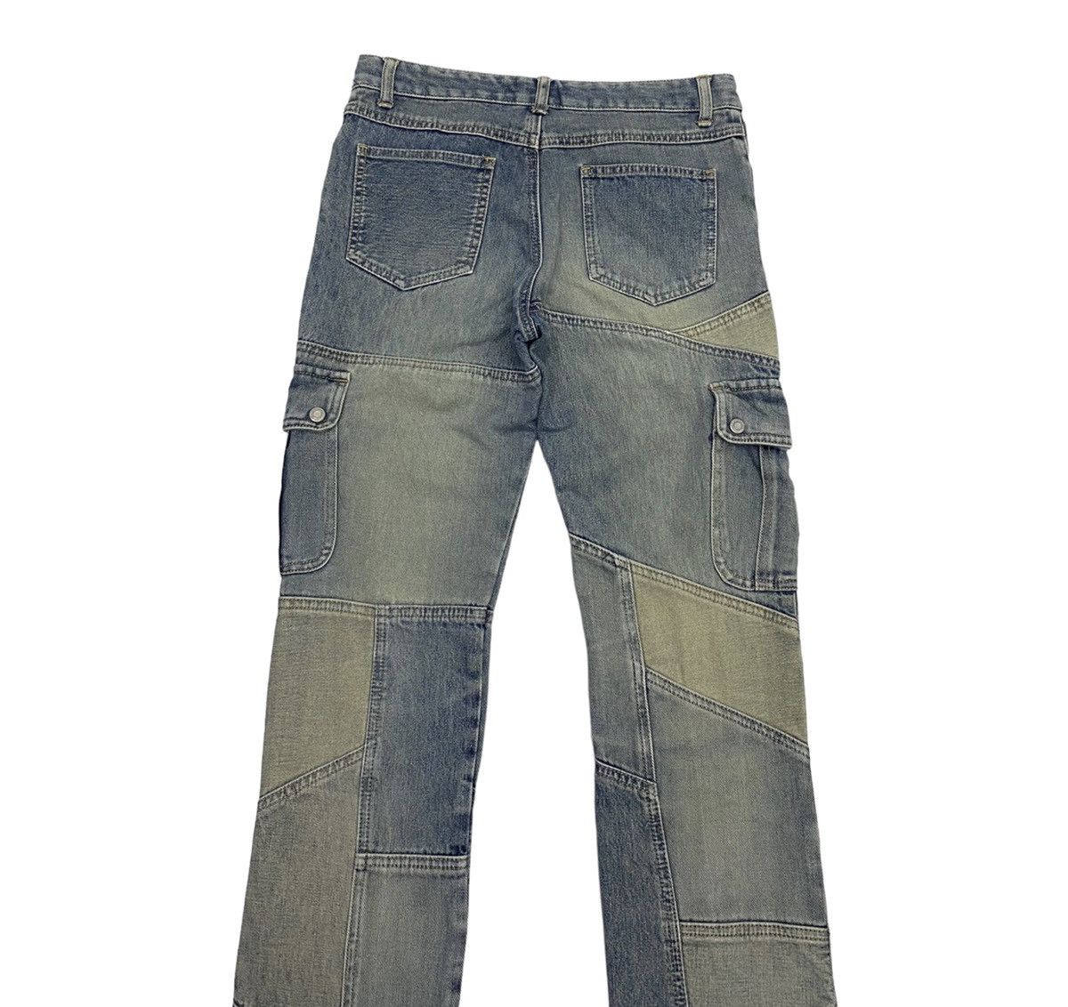 Issey Miyake × Japanese Brand KAPITAL PATCHWORK STYLE JOUER AUX ESHECS CARGO DENIM PANTS Size 29" - 6 Thumbnail