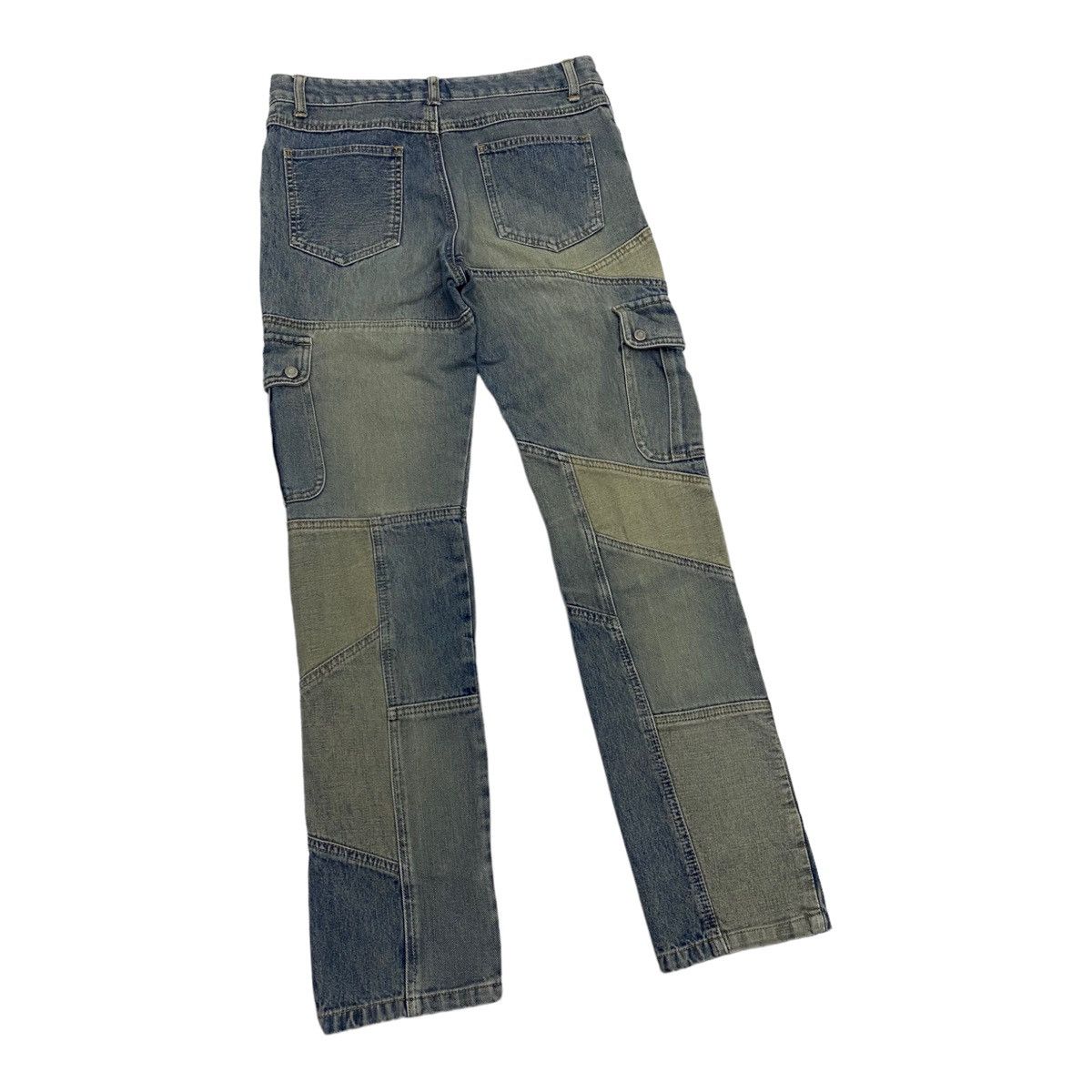 Issey Miyake × Japanese Brand KAPITAL PATCHWORK STYLE JOUER AUX ESHECS CARGO DENIM PANTS Size 29" - 4 Thumbnail