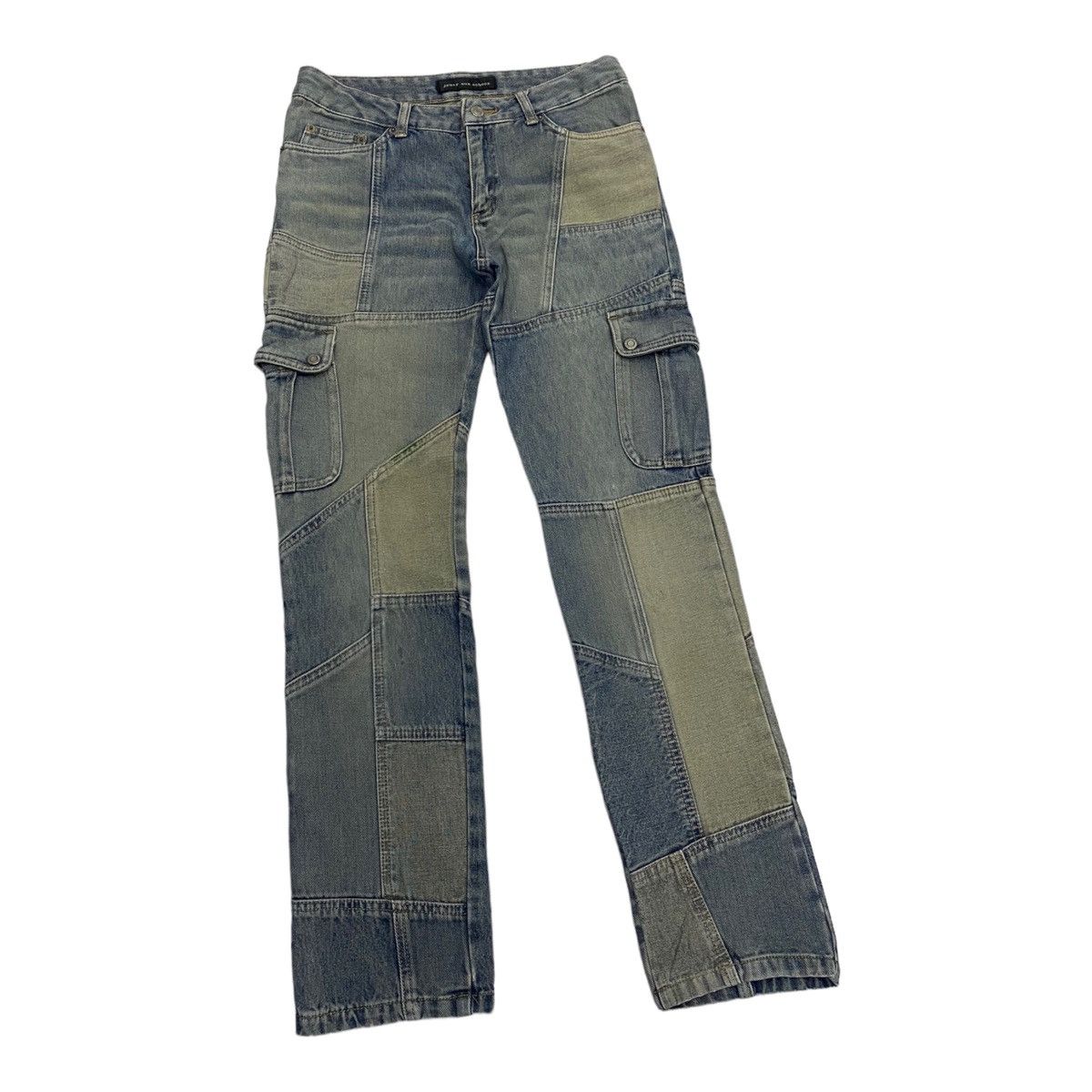 Issey Miyake × Japanese Brand KAPITAL PATCHWORK STYLE JOUER AUX ESHECS CARGO DENIM PANTS Size 29" - 8 Thumbnail