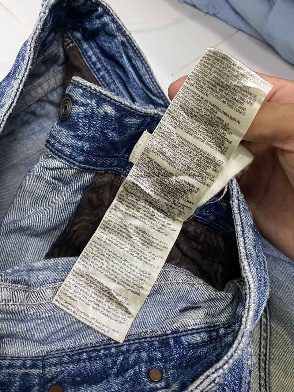 Diesel VINTAGE DIESEL DISTRESSED ZIGZAG PATCHWORK DENIM BIKER PANTS Size US 30 / EU 46 - 17 Thumbnail