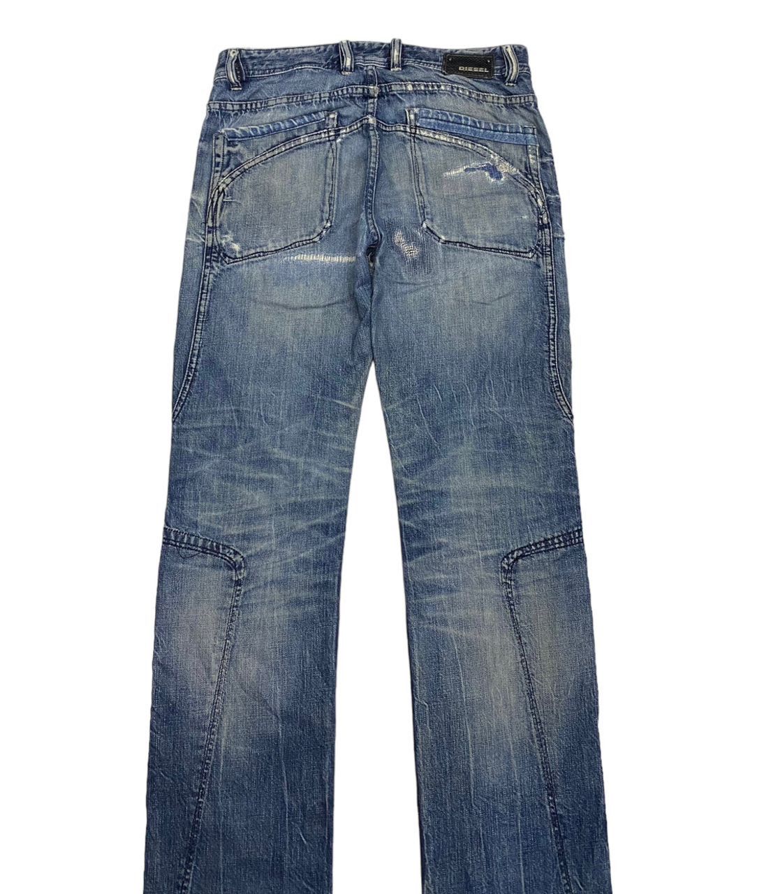 Diesel VINTAGE DIESEL DISTRESSED ZIGZAG PATCHWORK DENIM BIKER PANTS Size US 30 / EU 46 - 2 Thumbnail