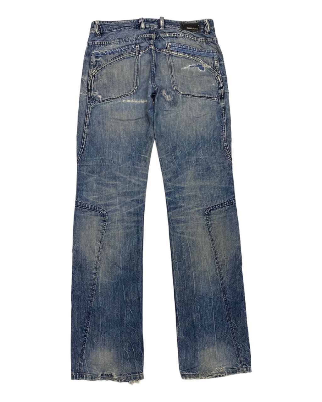 Diesel VINTAGE DIESEL DISTRESSED ZIGZAG PATCHWORK DENIM BIKER PANTS Size US 30 / EU 46 - 8 Thumbnail