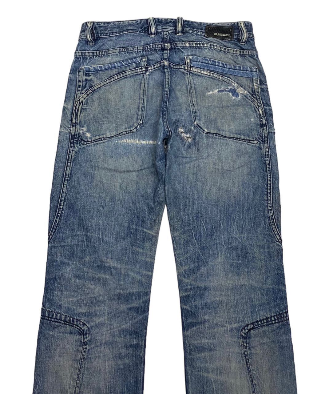 Diesel VINTAGE DIESEL DISTRESSED ZIGZAG PATCHWORK DENIM BIKER PANTS Size US 30 / EU 46 - 10 Thumbnail