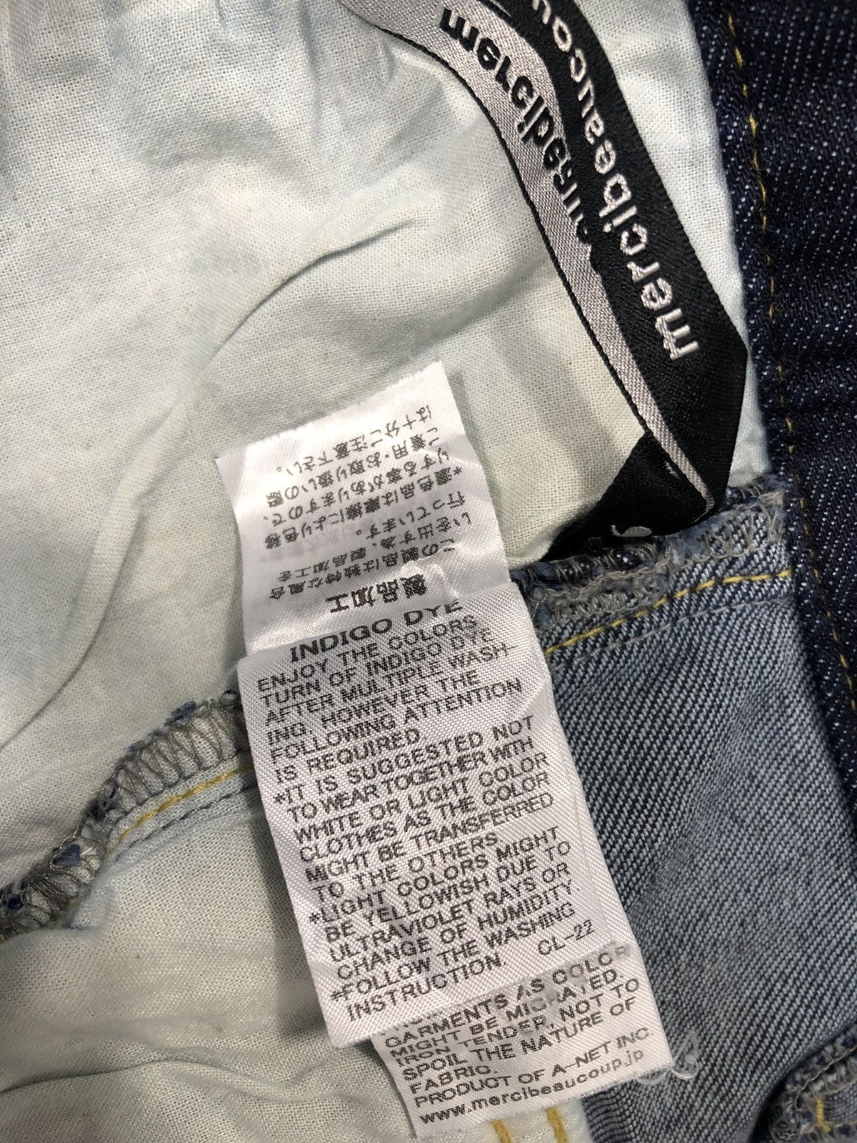 Issey Miyake × mercibeaucoup 90s Issey Miyake Mercibeaucop Low Rise Baggy Indigo Jeans Size US 29 - 13 Thumbnail