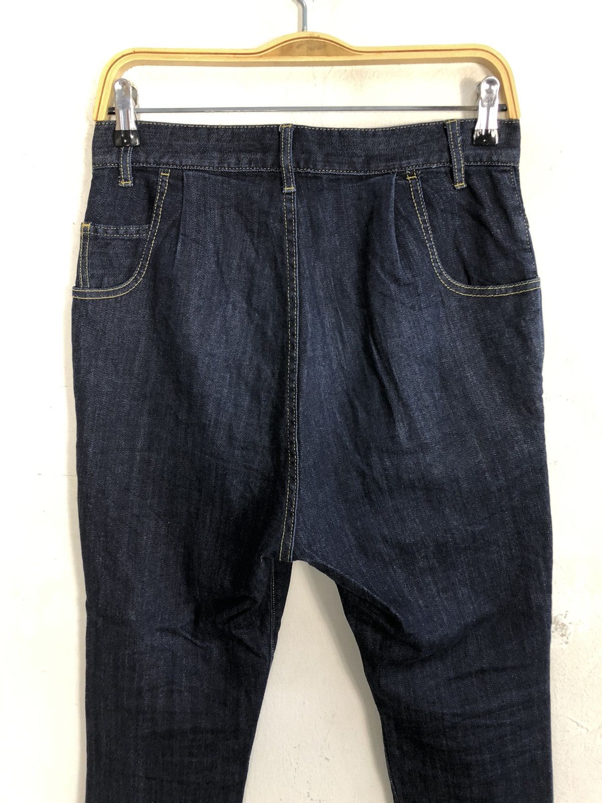 Issey Miyake × mercibeaucoup 90s Issey Miyake Mercibeaucop Low Rise Baggy Indigo Jeans Size US 29 - 4 Thumbnail
