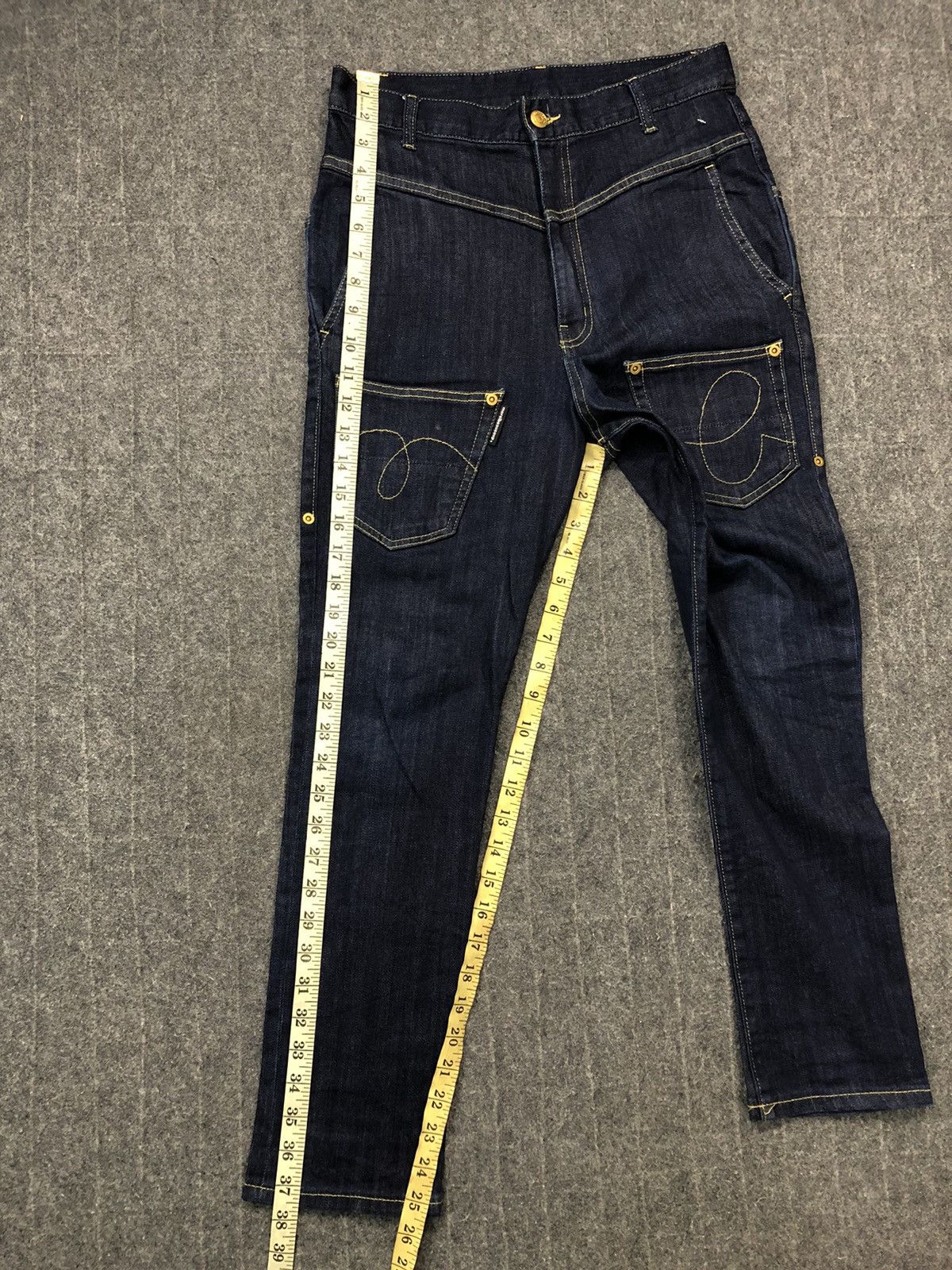 Issey Miyake × mercibeaucoup 90s Issey Miyake Mercibeaucop Low Rise Baggy Indigo Jeans Size US 29 - 16 Thumbnail