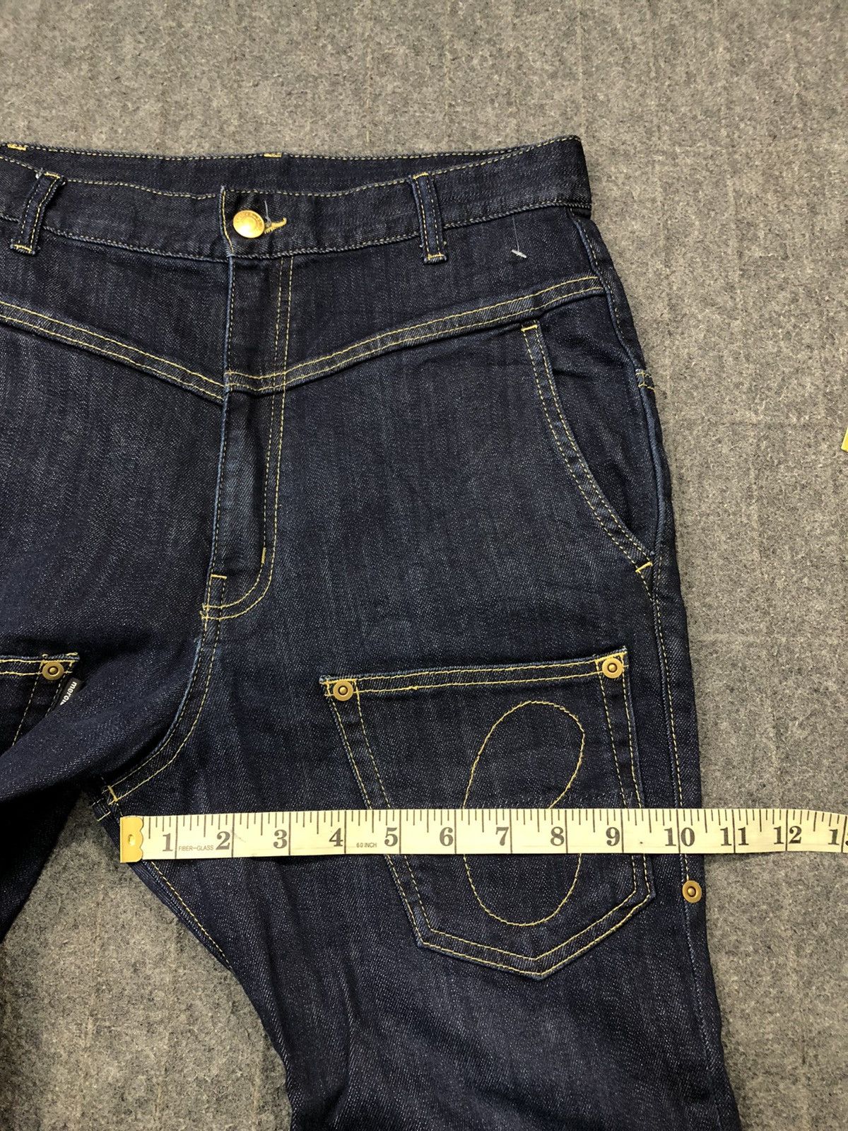 Issey Miyake × mercibeaucoup 90s Issey Miyake Mercibeaucop Low Rise Baggy Indigo Jeans Size US 29 - 17 Thumbnail