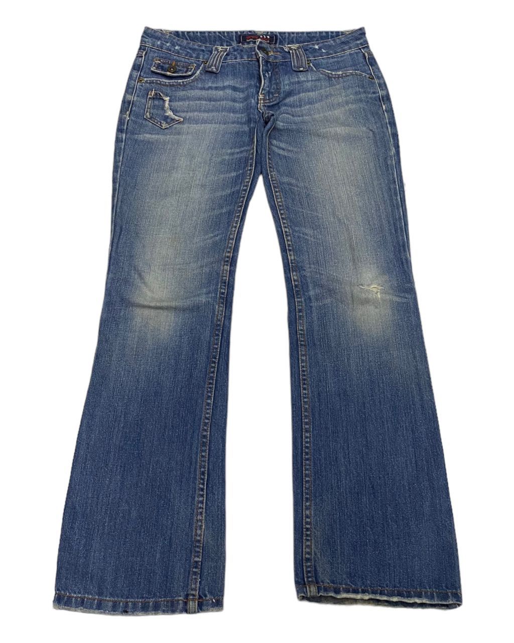 image of Hysteric Glamour Flare Aft Jeans Denim Flared Pants in Blue, Women's (Size 32)
