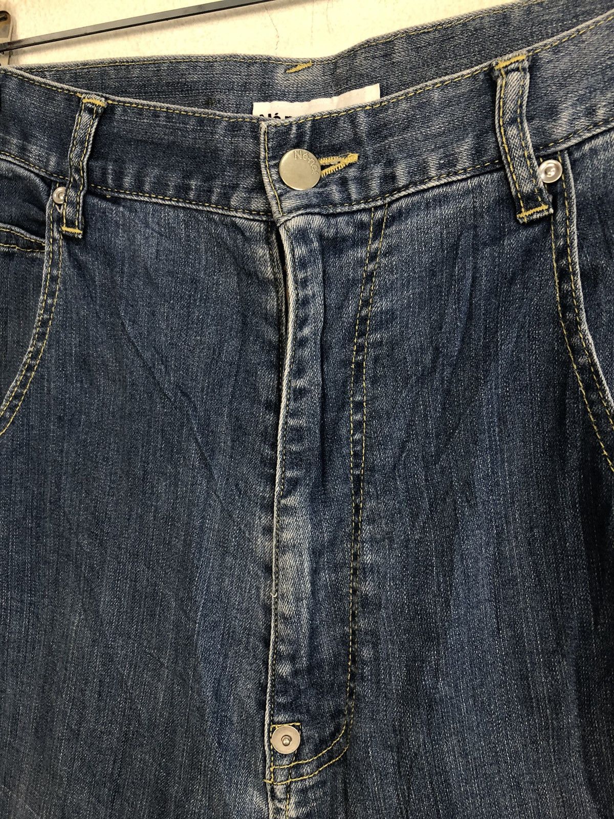 Issey Miyake × Ne-Net 90s Issey Miyake Ne-Net Bear Baggy Indigo Jeans Size 30" / US 8 / IT 44 - 5 Thumbnail
