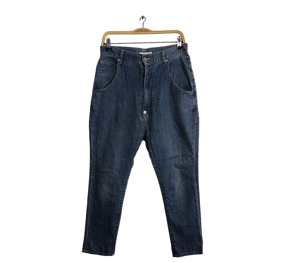 Issey Miyake × Ne-Net 90s Issey Miyake Ne-Net Bear Baggy Indigo Jeans Size 30" / US 8 / IT 44 - 2 Thumbnail