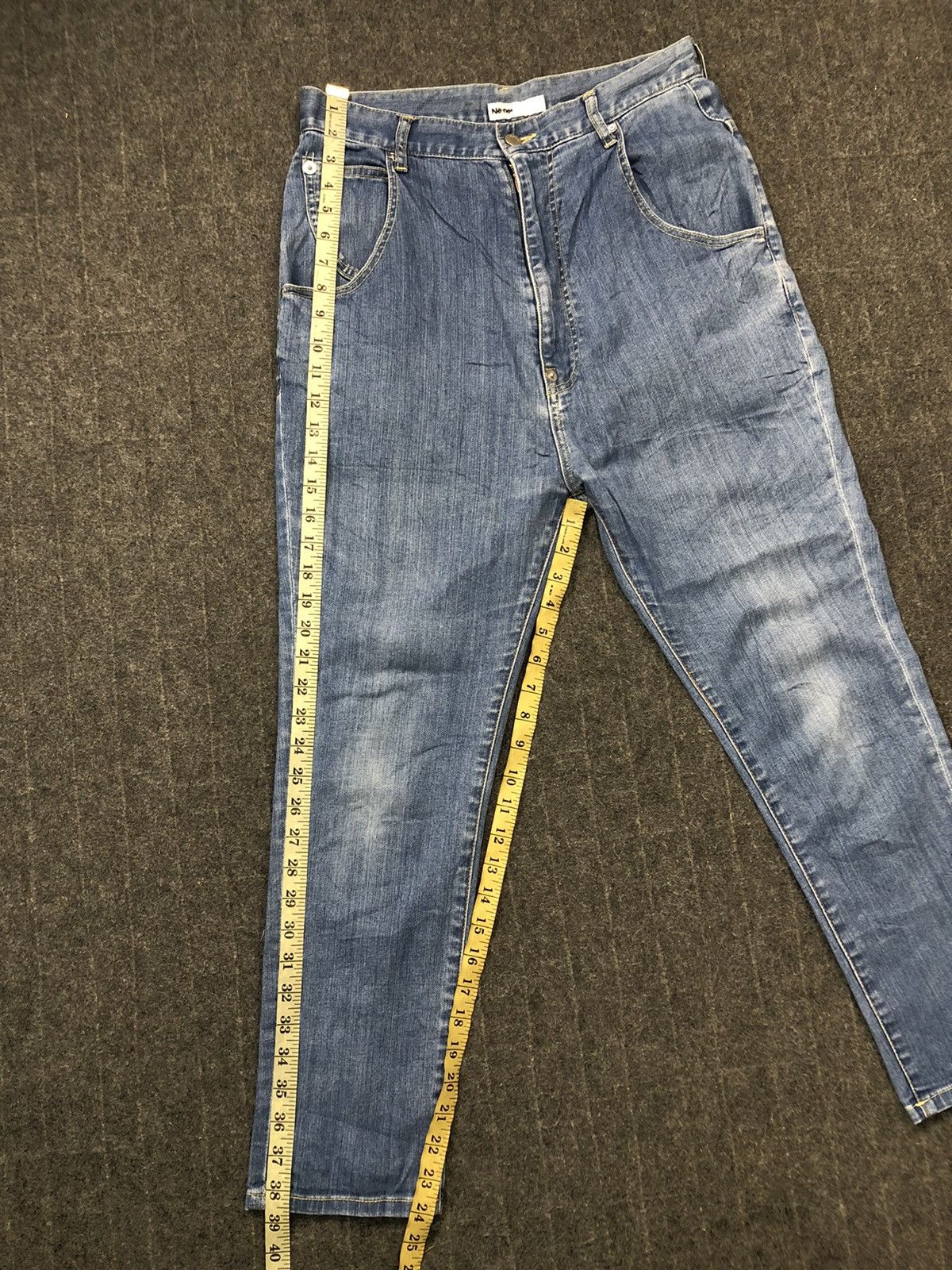 Issey Miyake × Ne-Net 90s Issey Miyake Ne-Net Bear Baggy Indigo Jeans Size 30" / US 8 / IT 44 - 17 Thumbnail