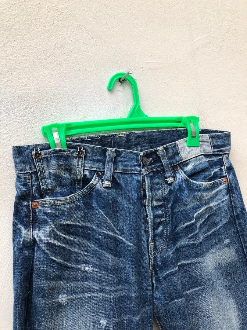 Japanese Brand × Levi's Vintage Clothing × Vintage Vintage Japan LVC 501 E Distressed Selvedge Denim Slim Size US 30 / EU 46 - 3 Thumbnail