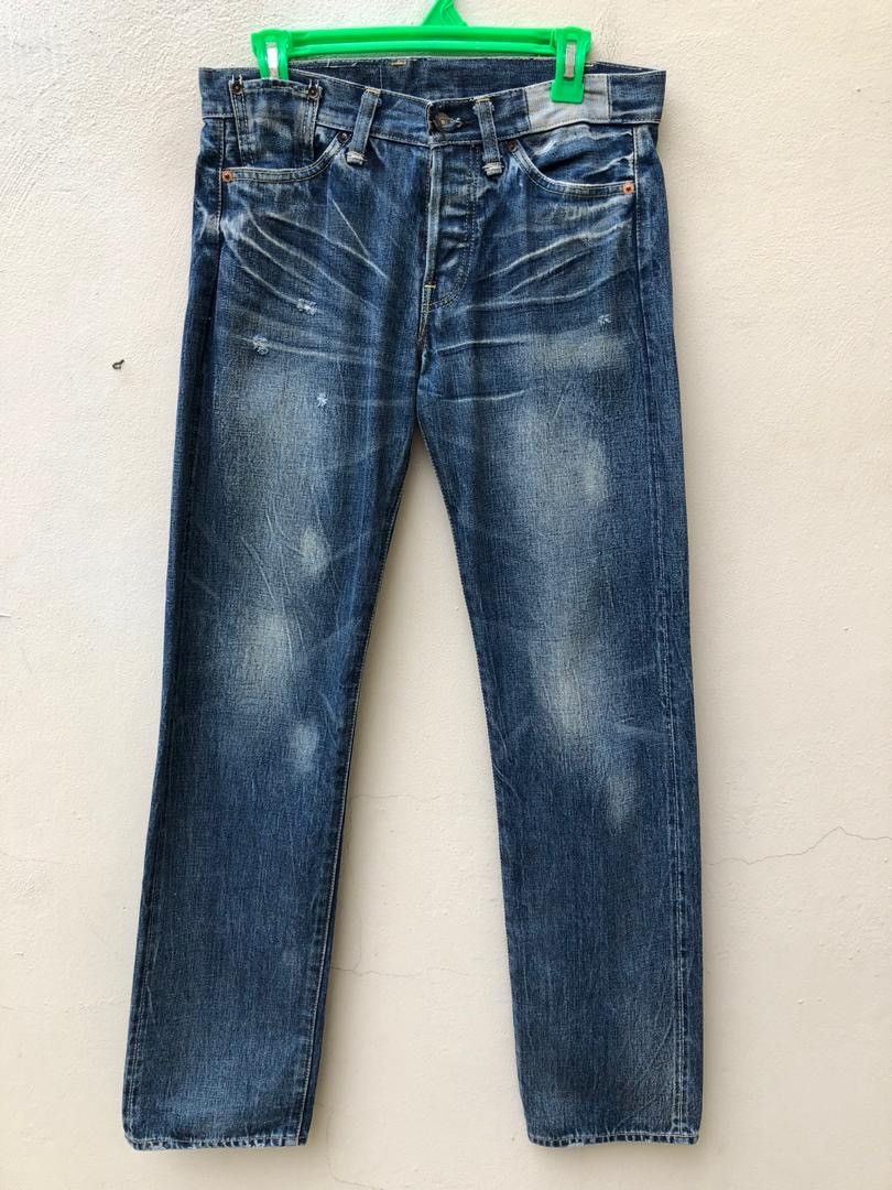 Japanese Brand × Levi's Vintage Clothing × Vintage Vintage Japan LVC 501 E Distressed Selvedge Denim Slim Size US 30 / EU 46 - 1 Thumbnail