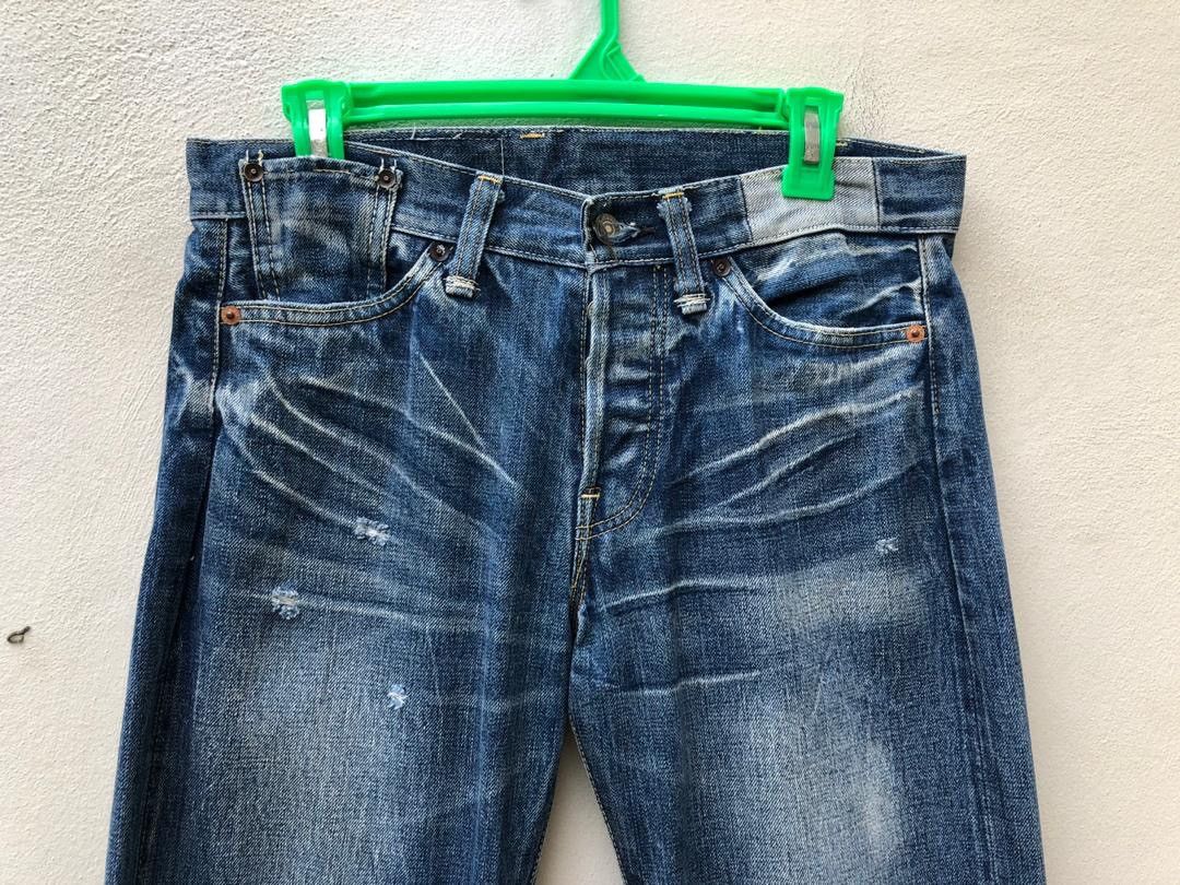 Japanese Brand × Levi's Vintage Clothing × Vintage Vintage Japan LVC 501 E Distressed Selvedge Denim Slim Size US 30 / EU 46 - 2 Thumbnail