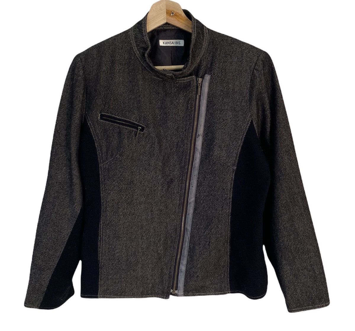 Japanese Brand × Kansai Yamamoto × Vintage VINTAGE KANSAI BIS DENIM BIKER JACKET Size US S / EU 44-46 / 1 - 1 Thumbnail