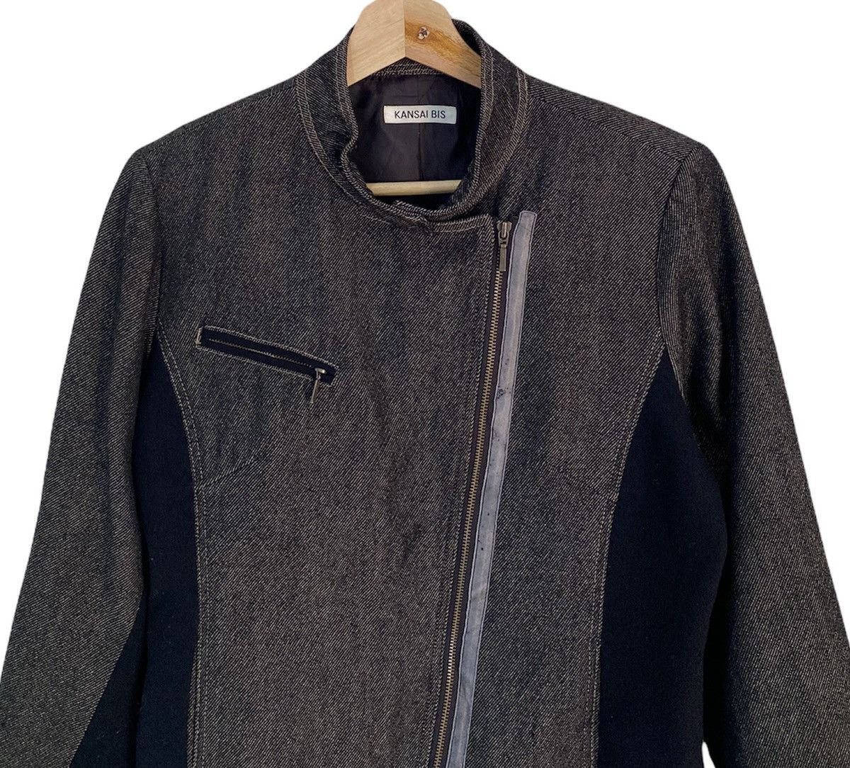 Japanese Brand × Kansai Yamamoto × Vintage VINTAGE KANSAI BIS DENIM BIKER JACKET Size US S / EU 44-46 / 1 - 2 Thumbnail