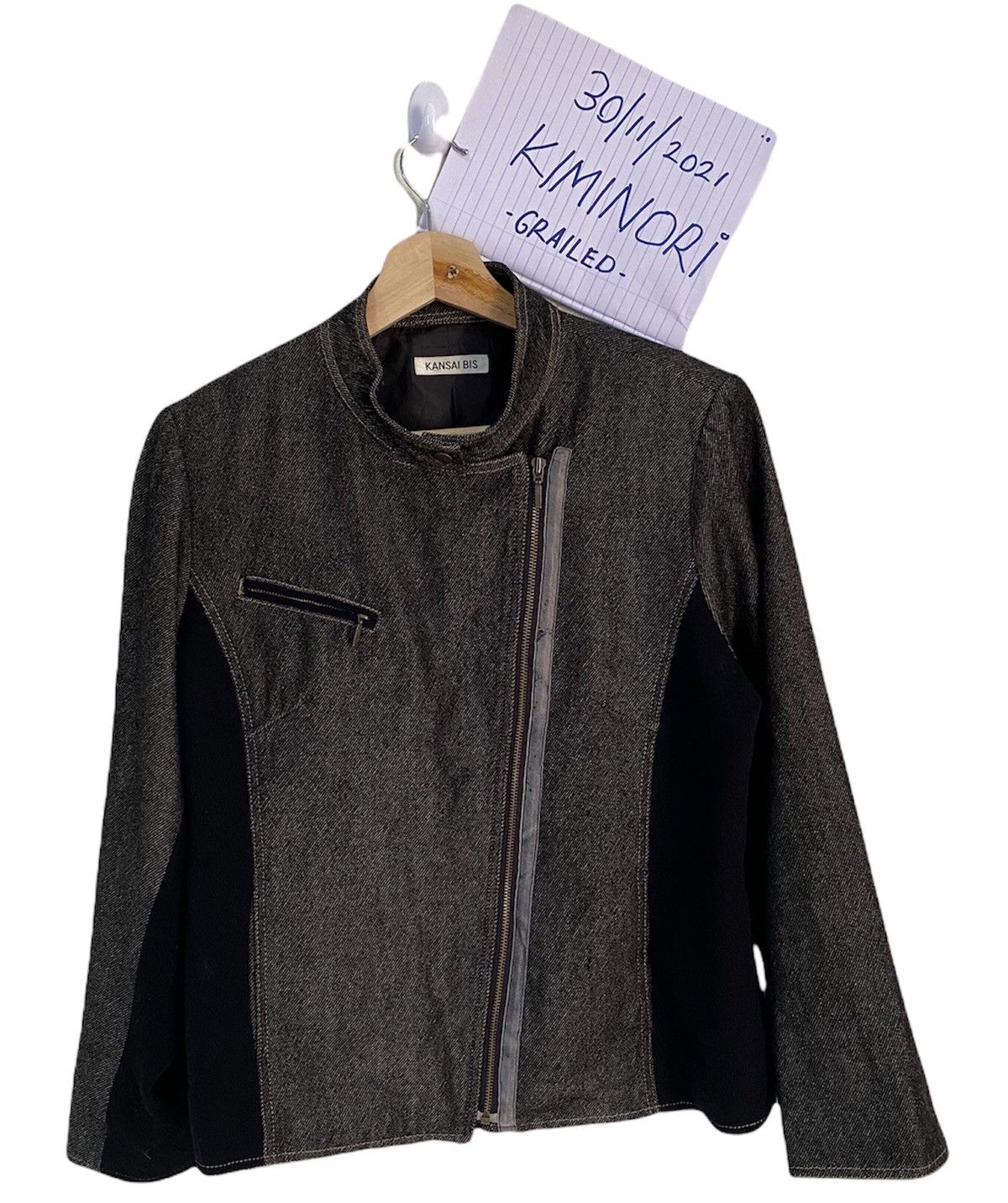 Japanese Brand × Kansai Yamamoto × Vintage VINTAGE KANSAI BIS DENIM BIKER JACKET Size US S / EU 44-46 / 1 - 7 Thumbnail