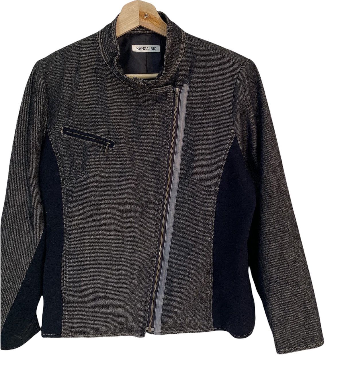 Japanese Brand × Kansai Yamamoto × Vintage VINTAGE KANSAI BIS DENIM BIKER JACKET Size US S / EU 44-46 / 1 - 4 Thumbnail
