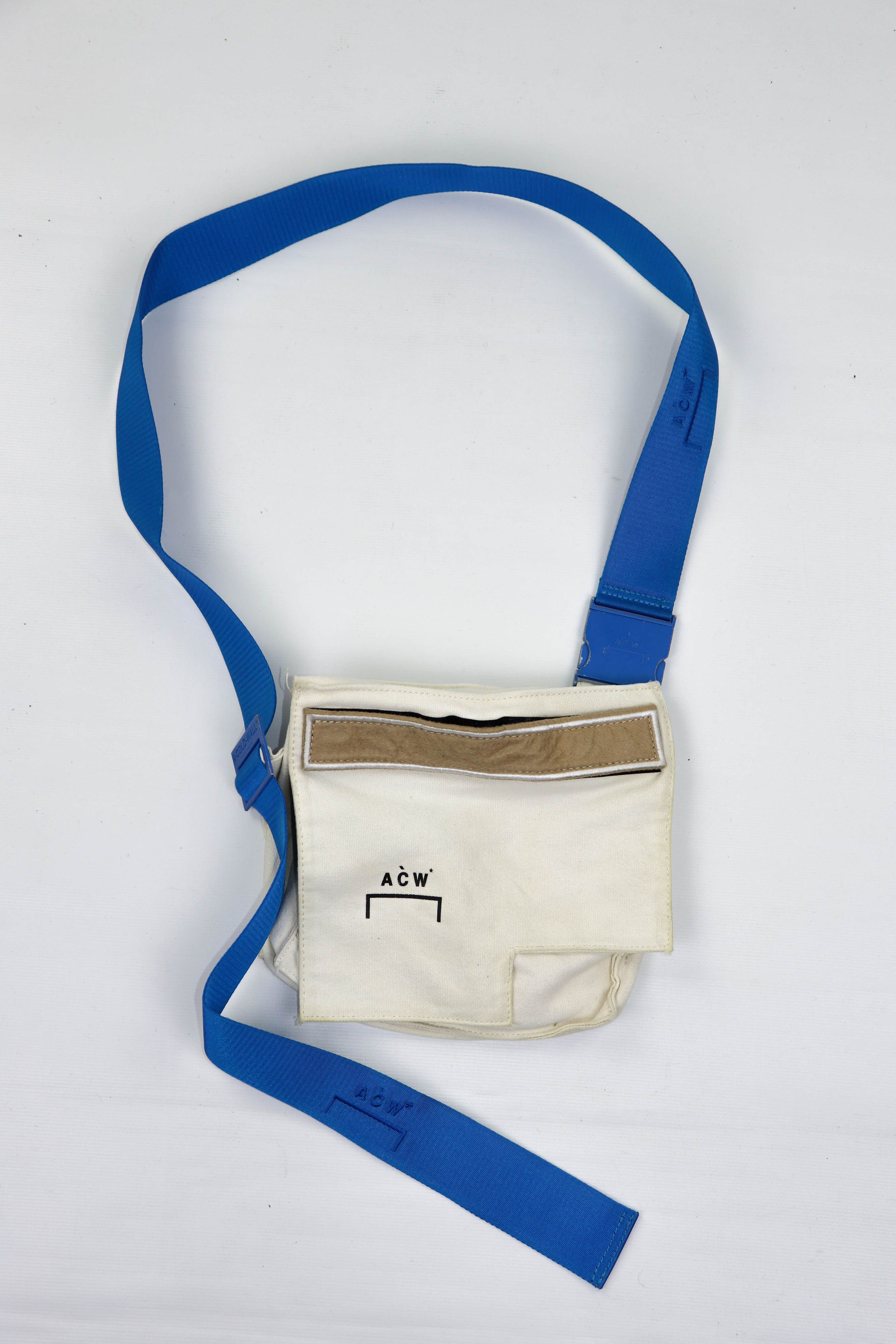 A Cold Wall ACW* AColdWall Cream White Canvas Crossbody Shoulder Bag
