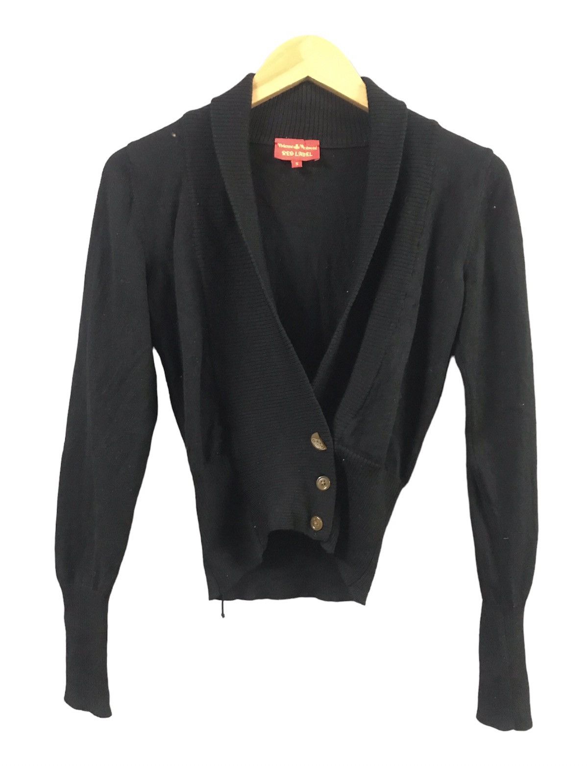 image of Iconic Vivienne Westwood Red Label Cardigan Wool Made Italy in Black, Women's (Size Small)