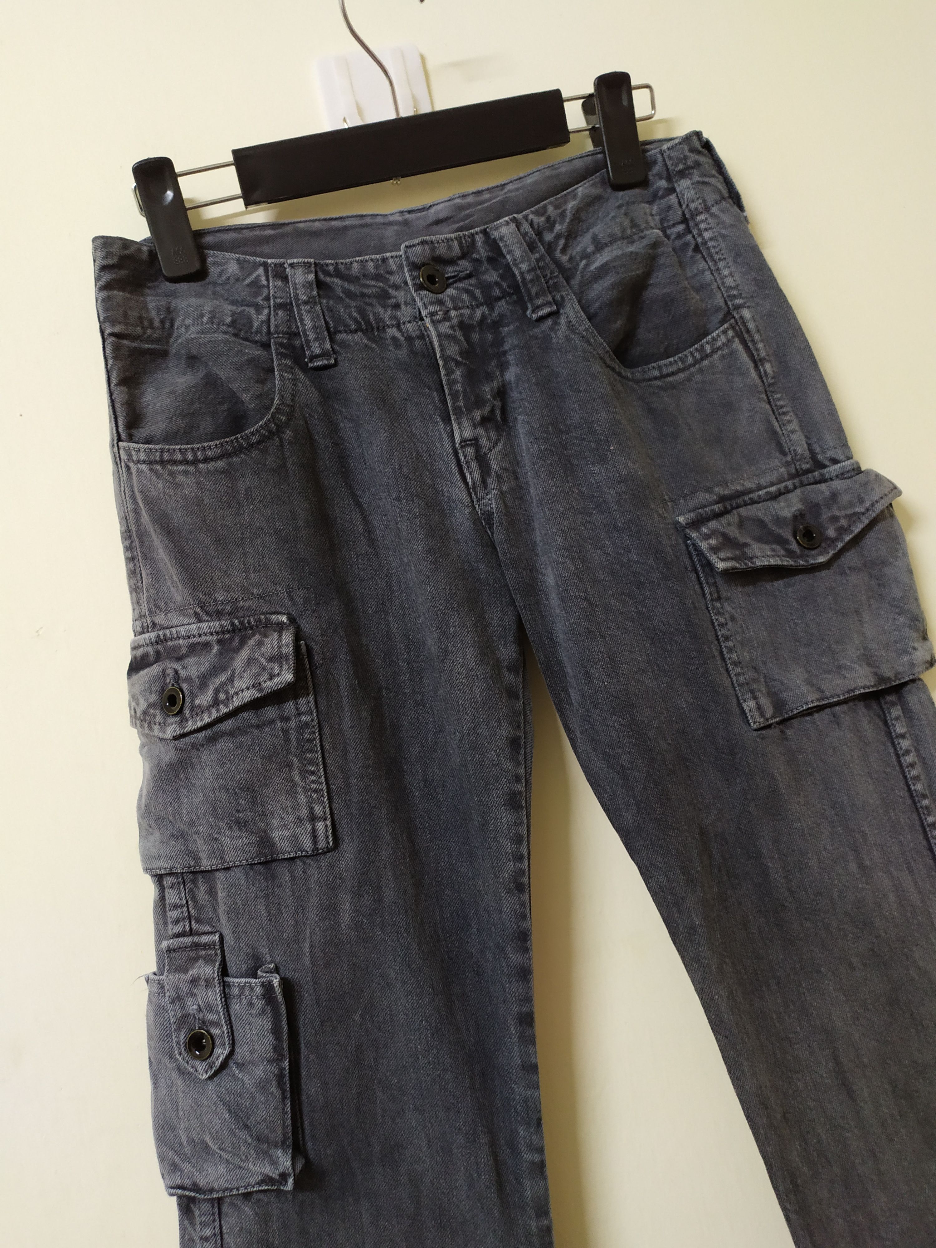 Johnbull JOHN BULL FADED BLACK CARGO PANTS/BUSH PANTS Size US 27 - 4 Thumbnail