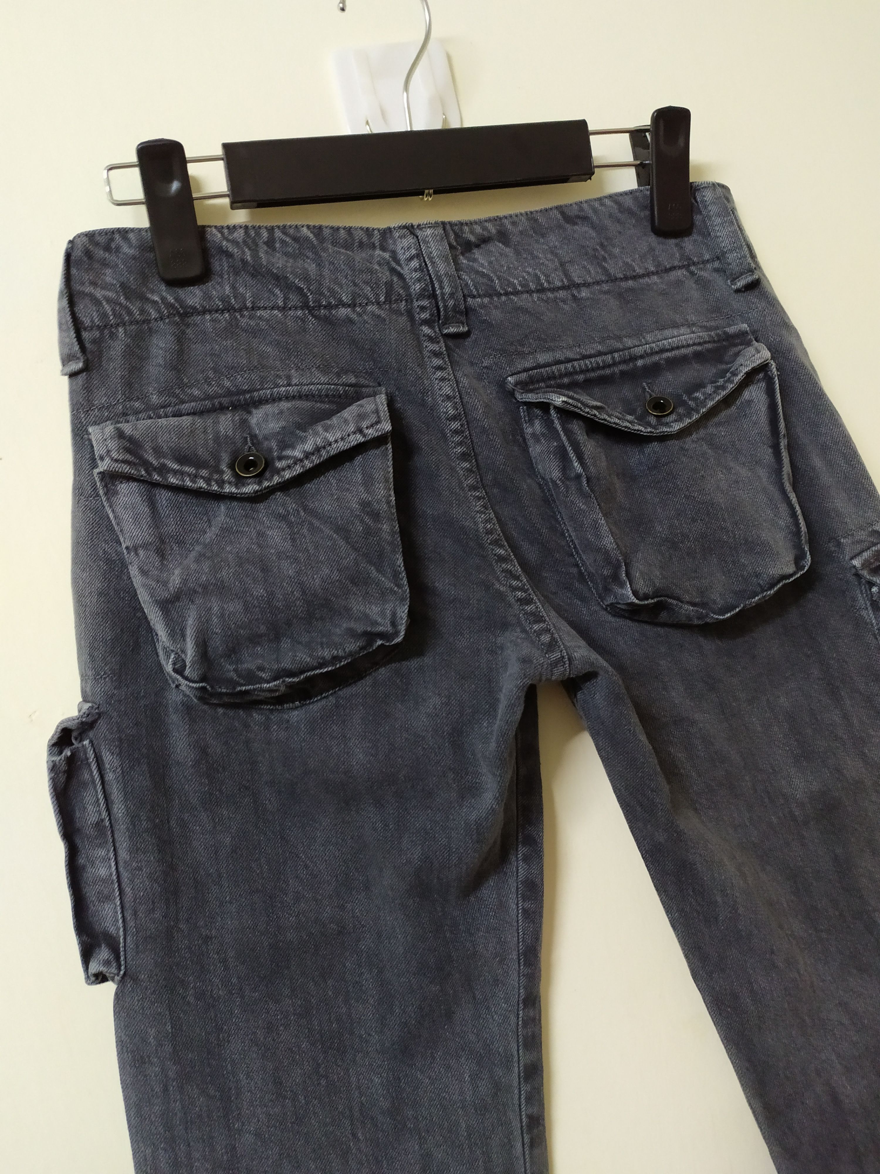 Johnbull JOHN BULL FADED BLACK CARGO PANTS/BUSH PANTS Size US 27 - 8 Thumbnail