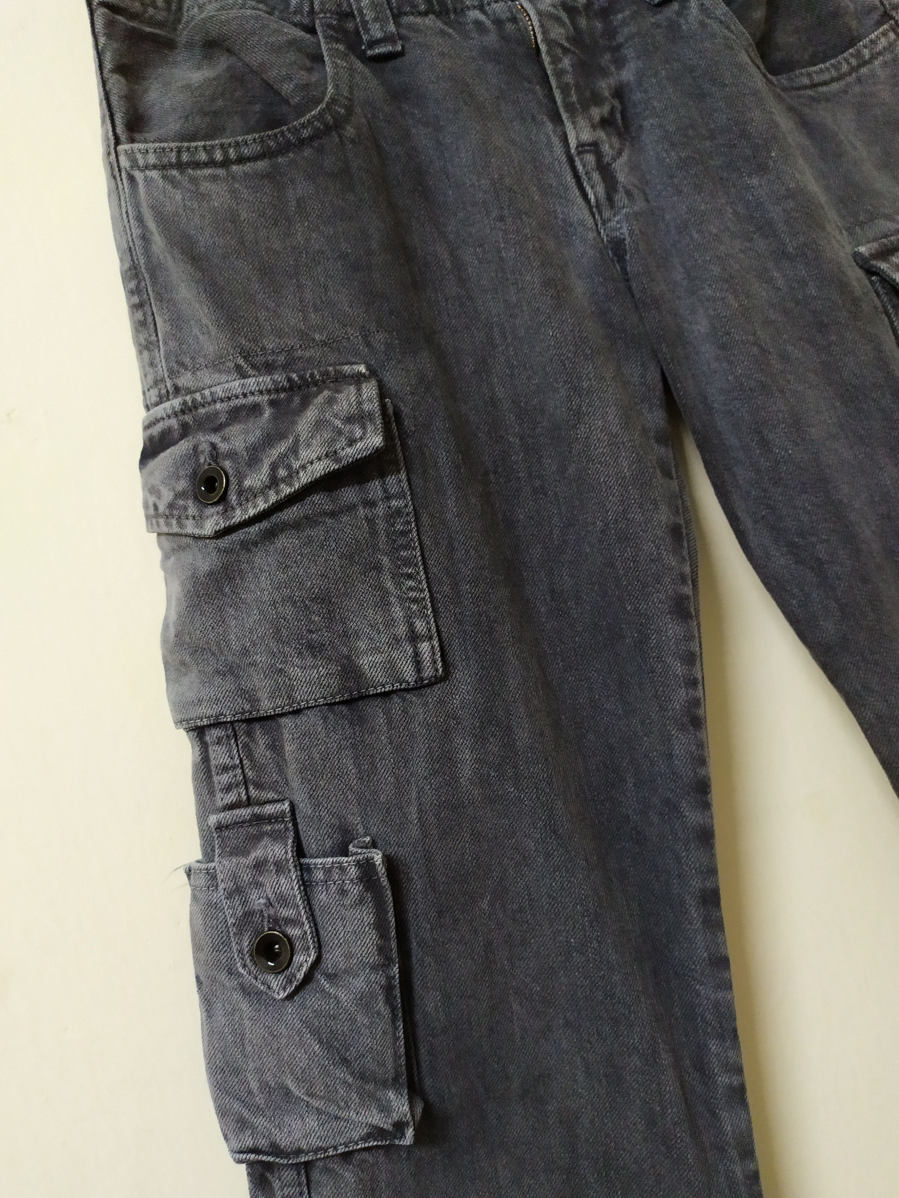 Johnbull JOHN BULL FADED BLACK CARGO PANTS/BUSH PANTS Size US 27 - 7 Thumbnail