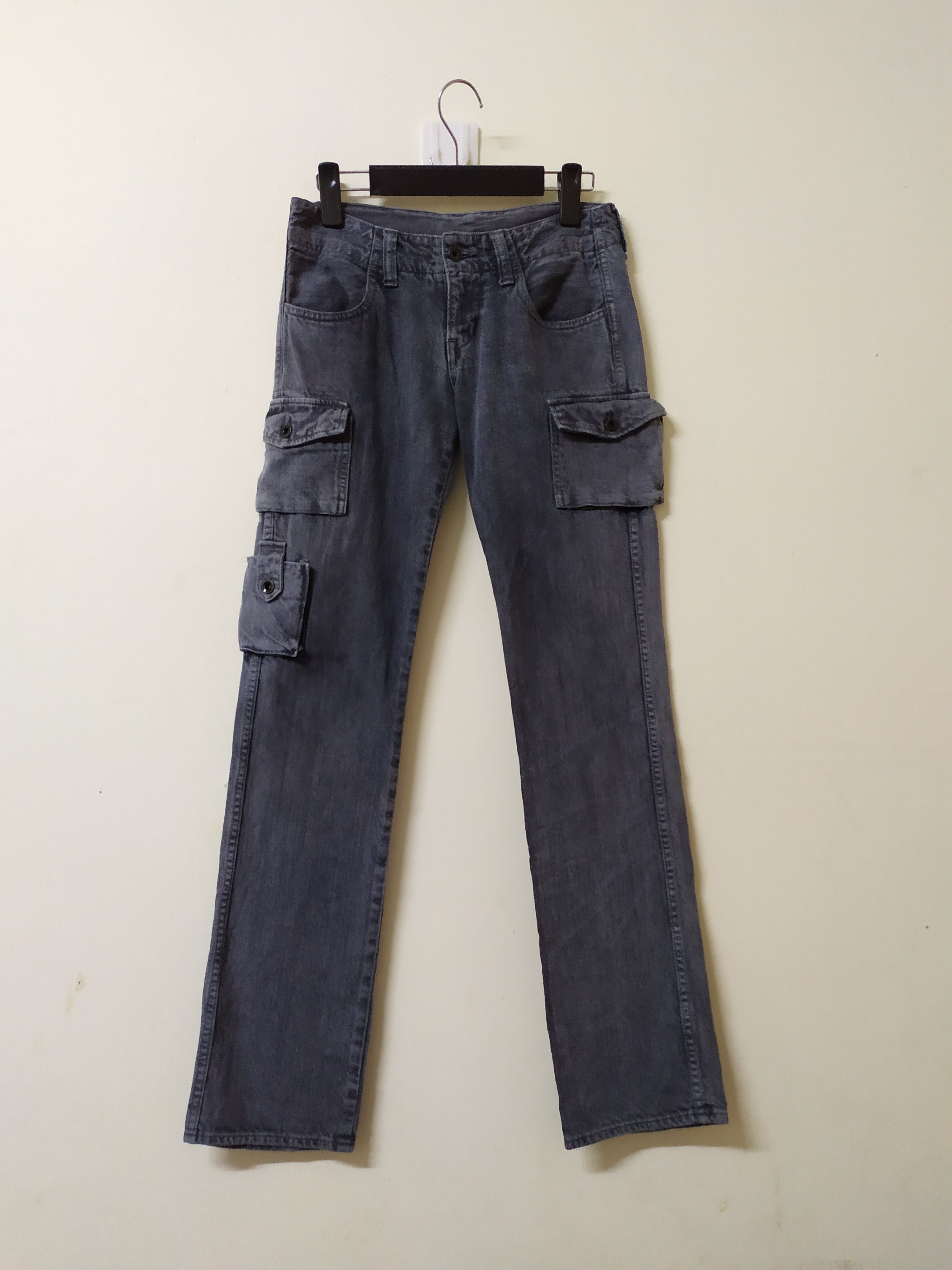 Johnbull JOHN BULL FADED BLACK CARGO PANTS/BUSH PANTS Size US 27 - 2 Thumbnail