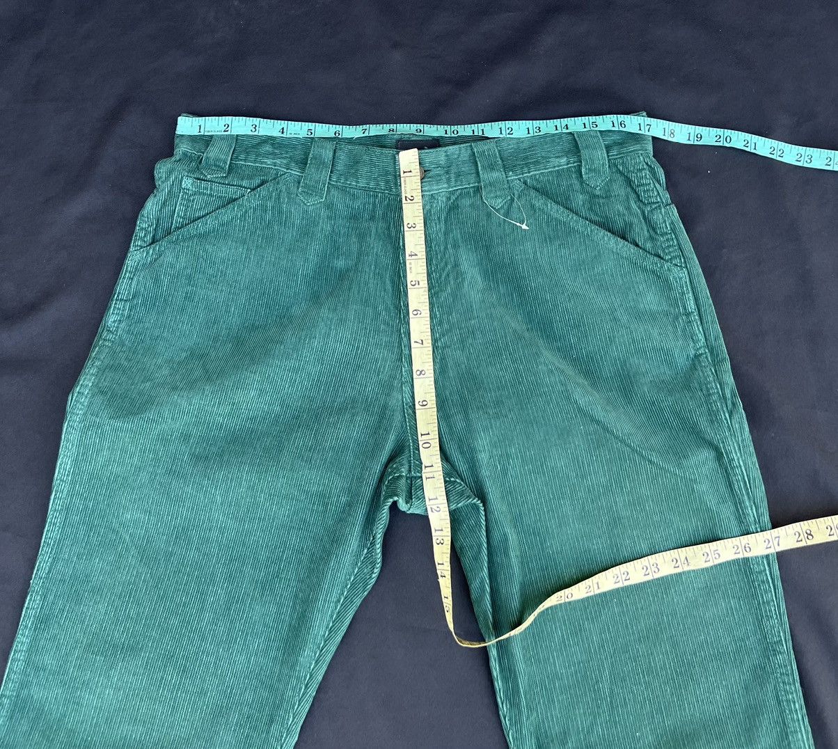 Vintage Flare Acoustic Japan Green Corduroy Jeans Size US 34 / EU 50 - 2 Thumbnail
