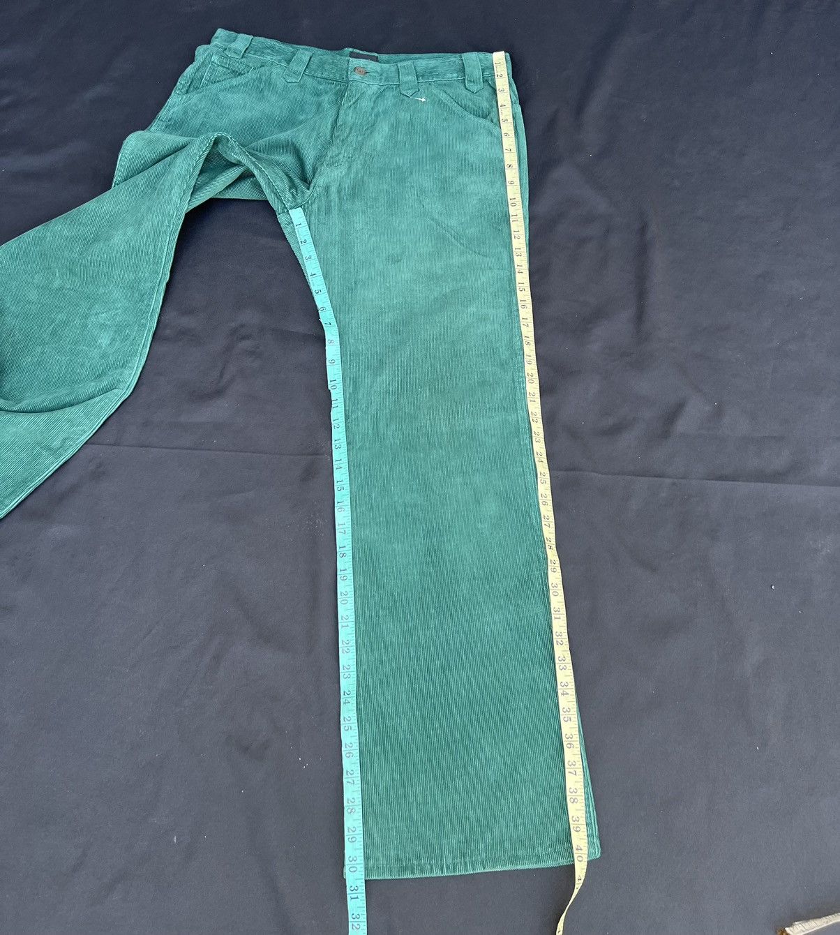Vintage Flare Acoustic Japan Green Corduroy Jeans Size US 34 / EU 50 - 4 Thumbnail