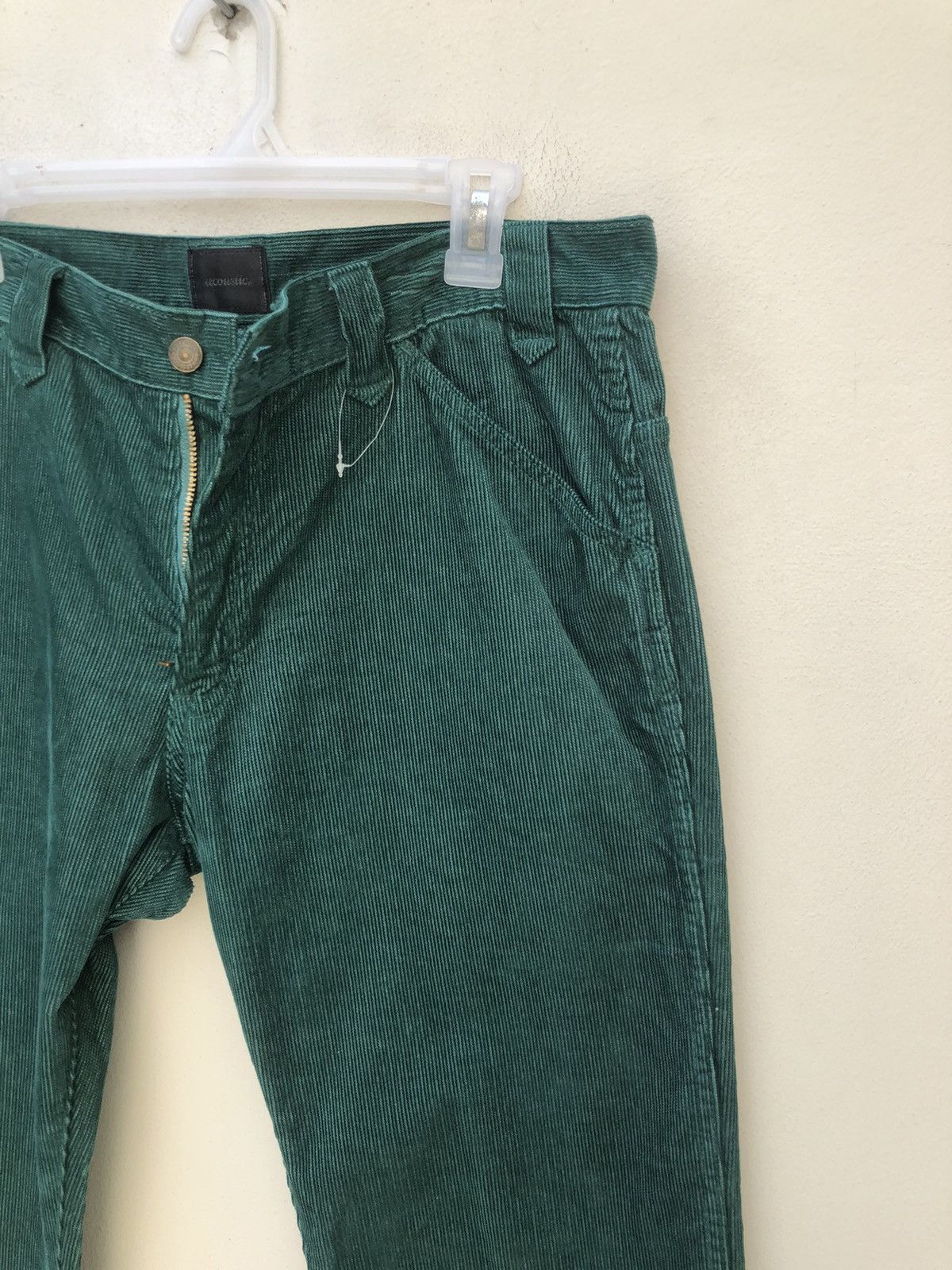 Vintage Flare Acoustic Japan Green Corduroy Jeans Size US 34 / EU 50 - 12 Thumbnail