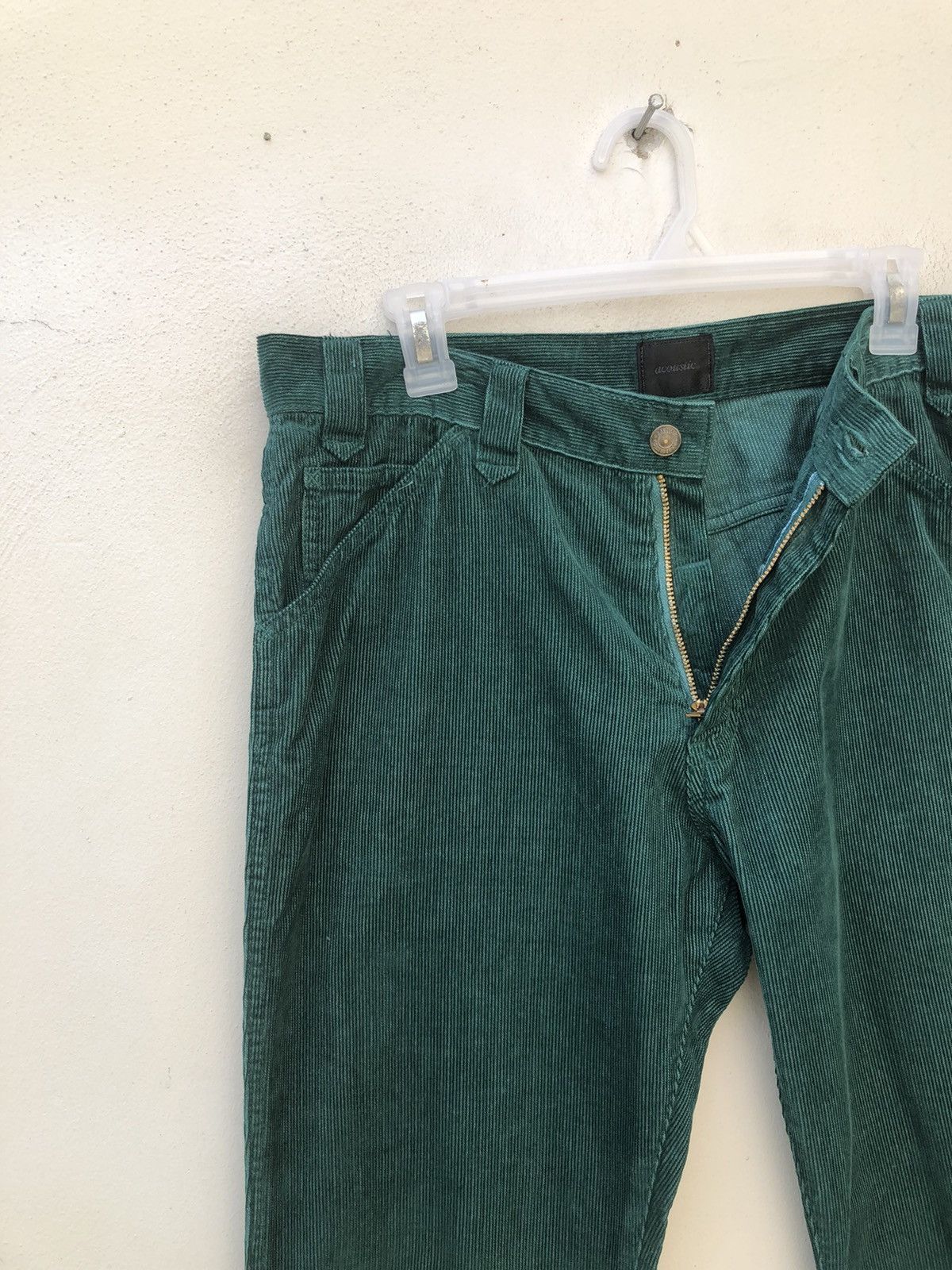 Vintage Flare Acoustic Japan Green Corduroy Jeans Size US 34 / EU 50 - 9 Thumbnail