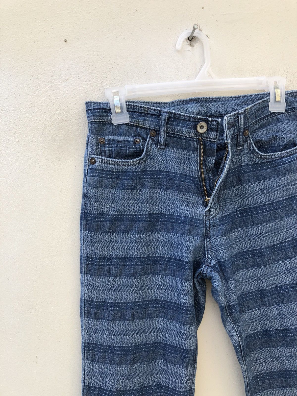 Vintage Vintage 90s NUVE Japan Horizontal Border Striped Flare Pant Size US 27 - 9 Thumbnail