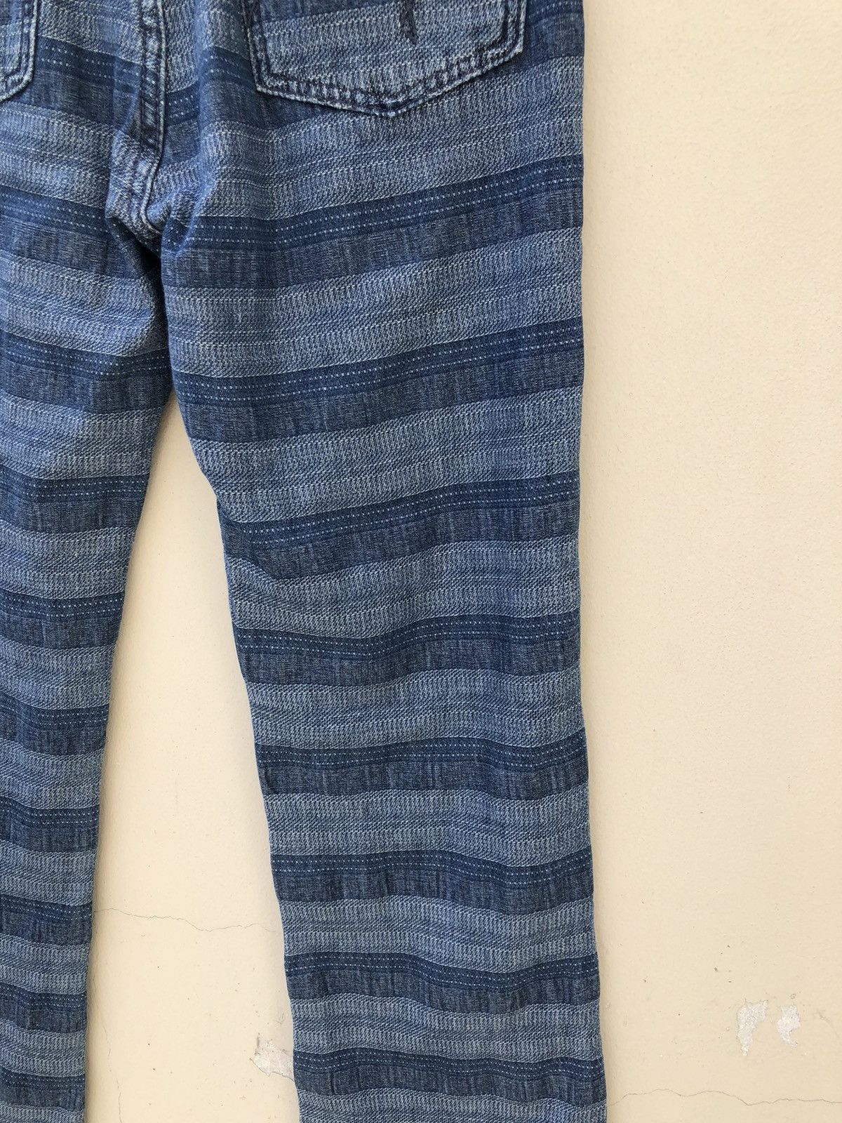 Vintage Vintage 90s NUVE Japan Horizontal Border Striped Flare Pant Size US 27 - 21 Thumbnail