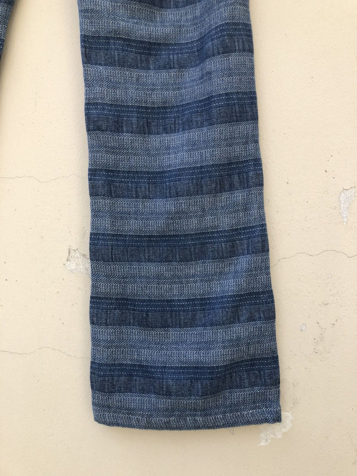 Vintage Vintage 90s NUVE Japan Horizontal Border Striped Flare Pant Size US 27 - 22 Thumbnail