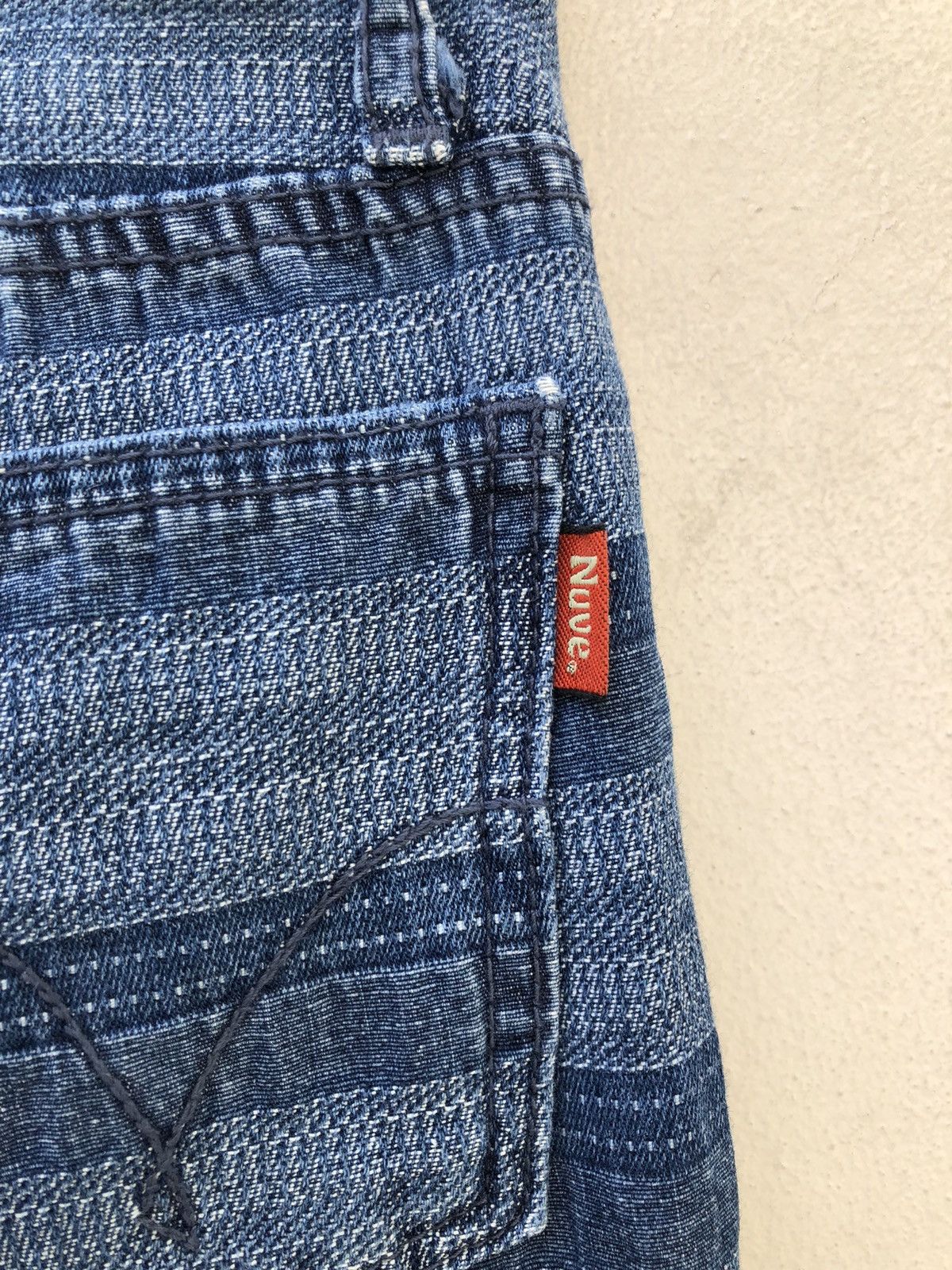 Vintage Vintage 90s NUVE Japan Horizontal Border Striped Flare Pant Size US 27 - 20 Thumbnail