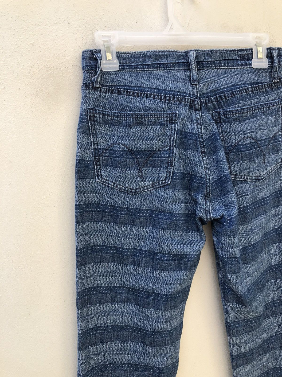 Vintage Vintage 90s NUVE Japan Horizontal Border Striped Flare Pant Size US 27 - 16 Thumbnail