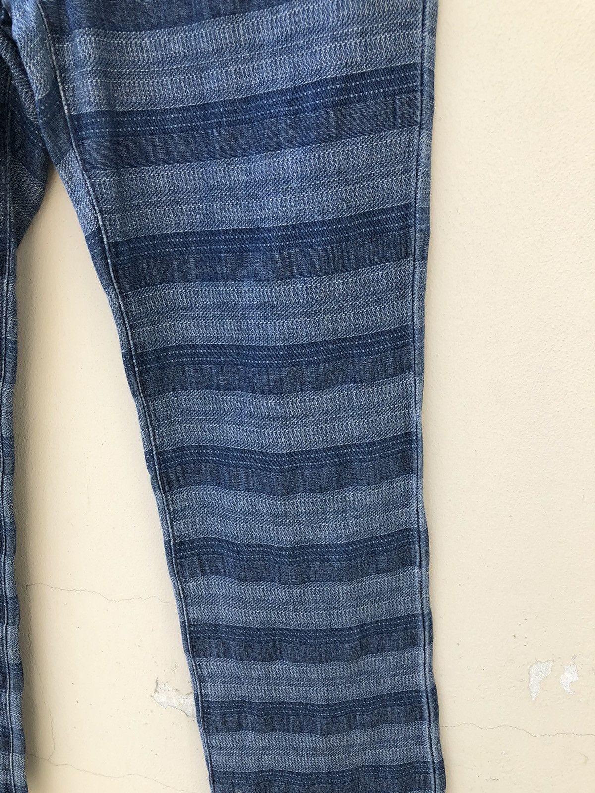 Vintage Vintage 90s NUVE Japan Horizontal Border Striped Flare Pant Size US 27 - 13 Thumbnail