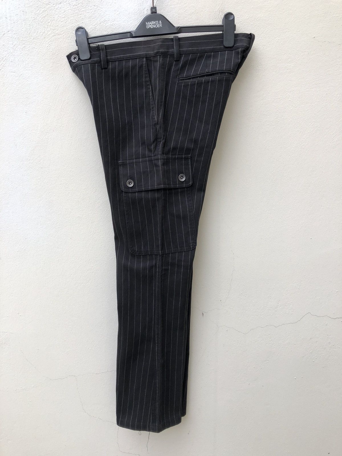 Shellac SHELLAC Made in Japan Striped Flare Cargo Trouser Pant Size US 31 - 9 Thumbnail