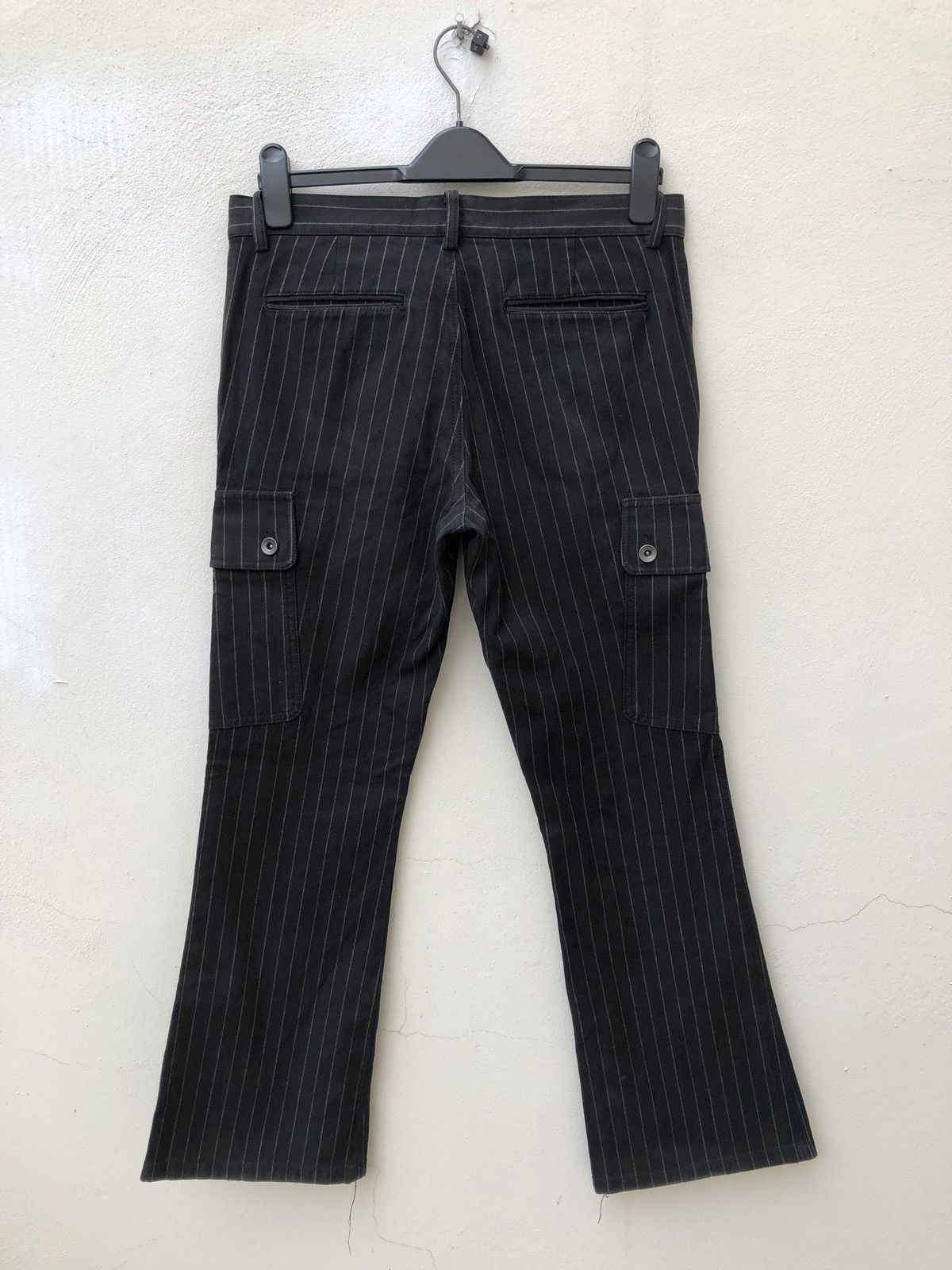 Shellac SHELLAC Made in Japan Striped Flare Cargo Trouser Pant Size US 31 - 5 Thumbnail